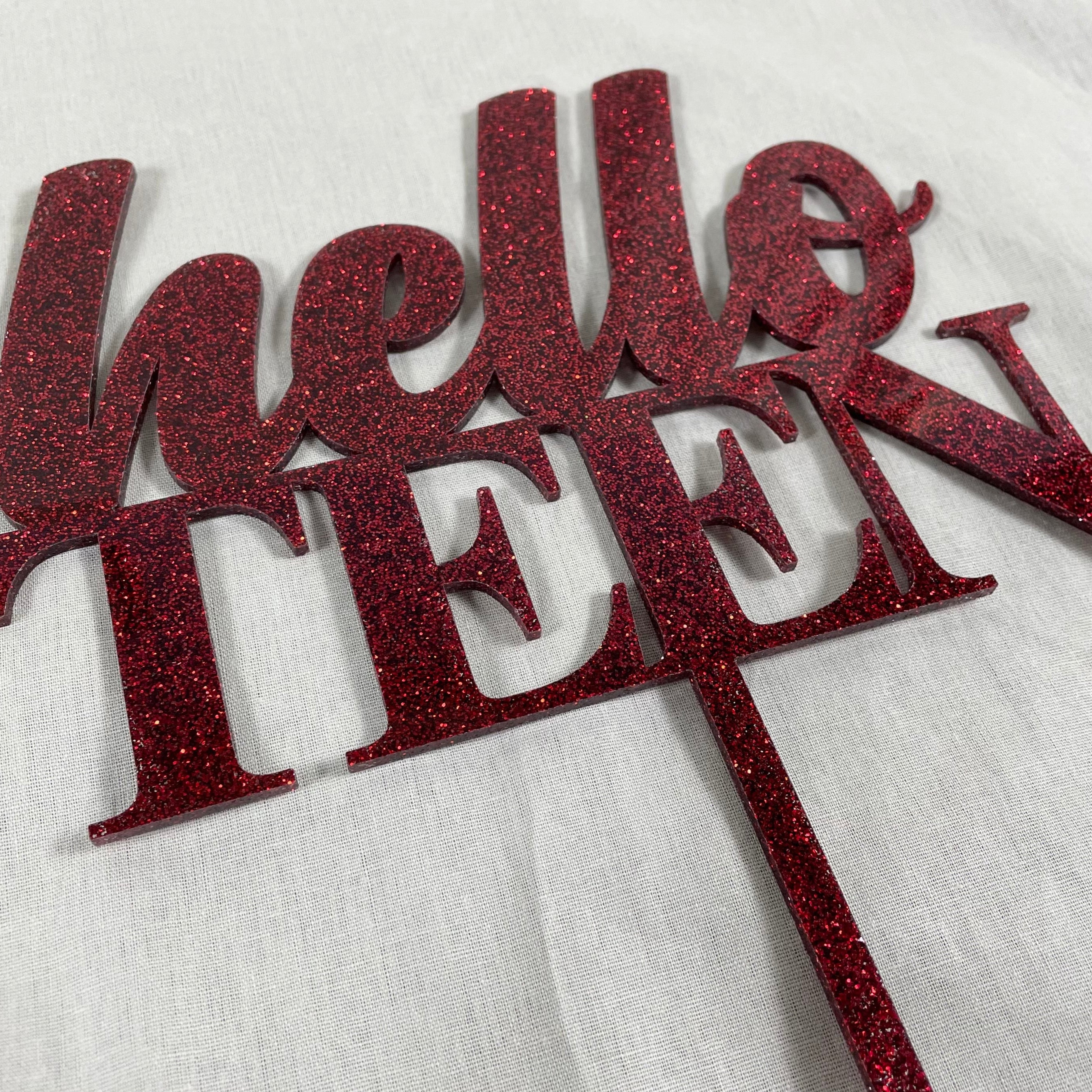 hello teen cake topper