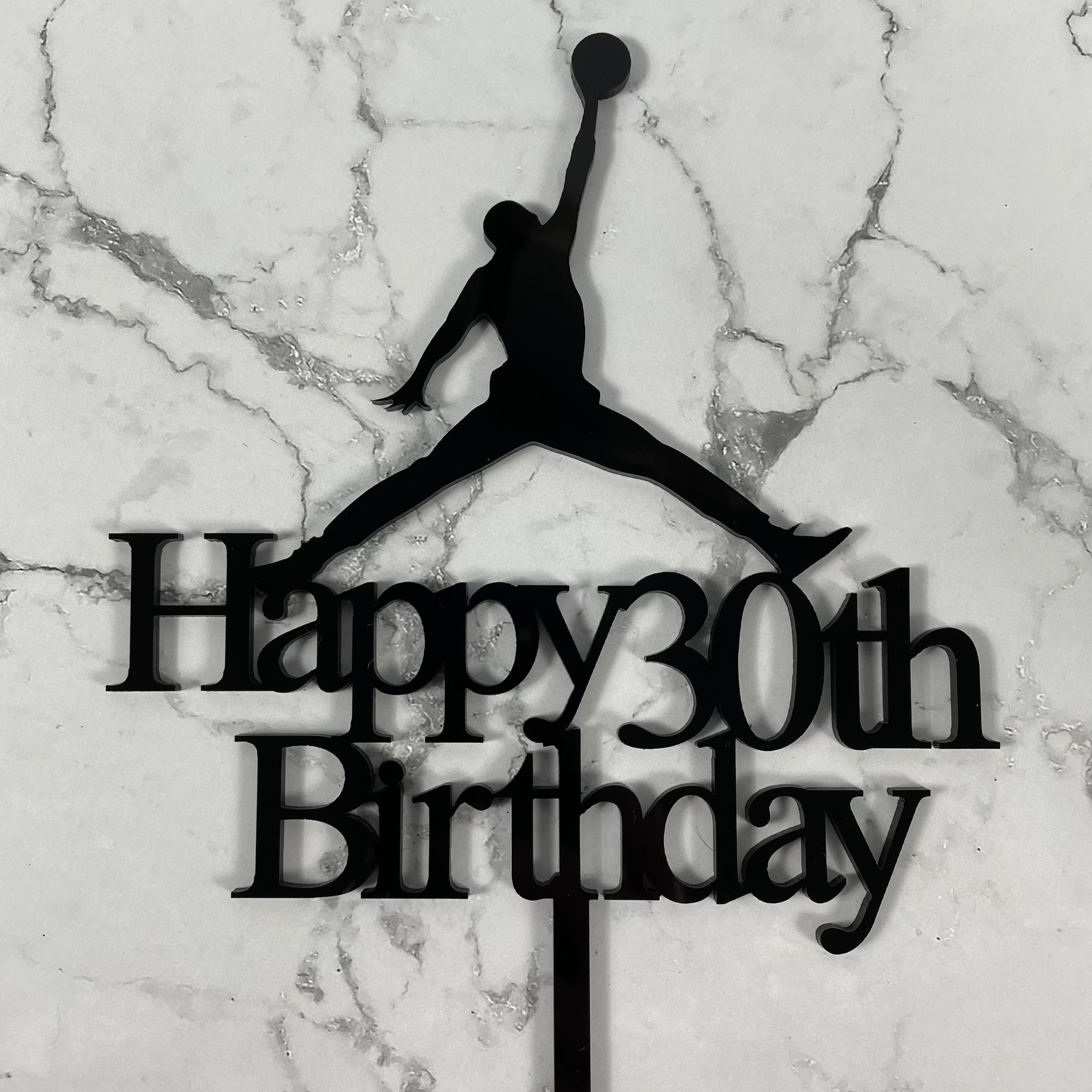 jumpman 30th cake topper