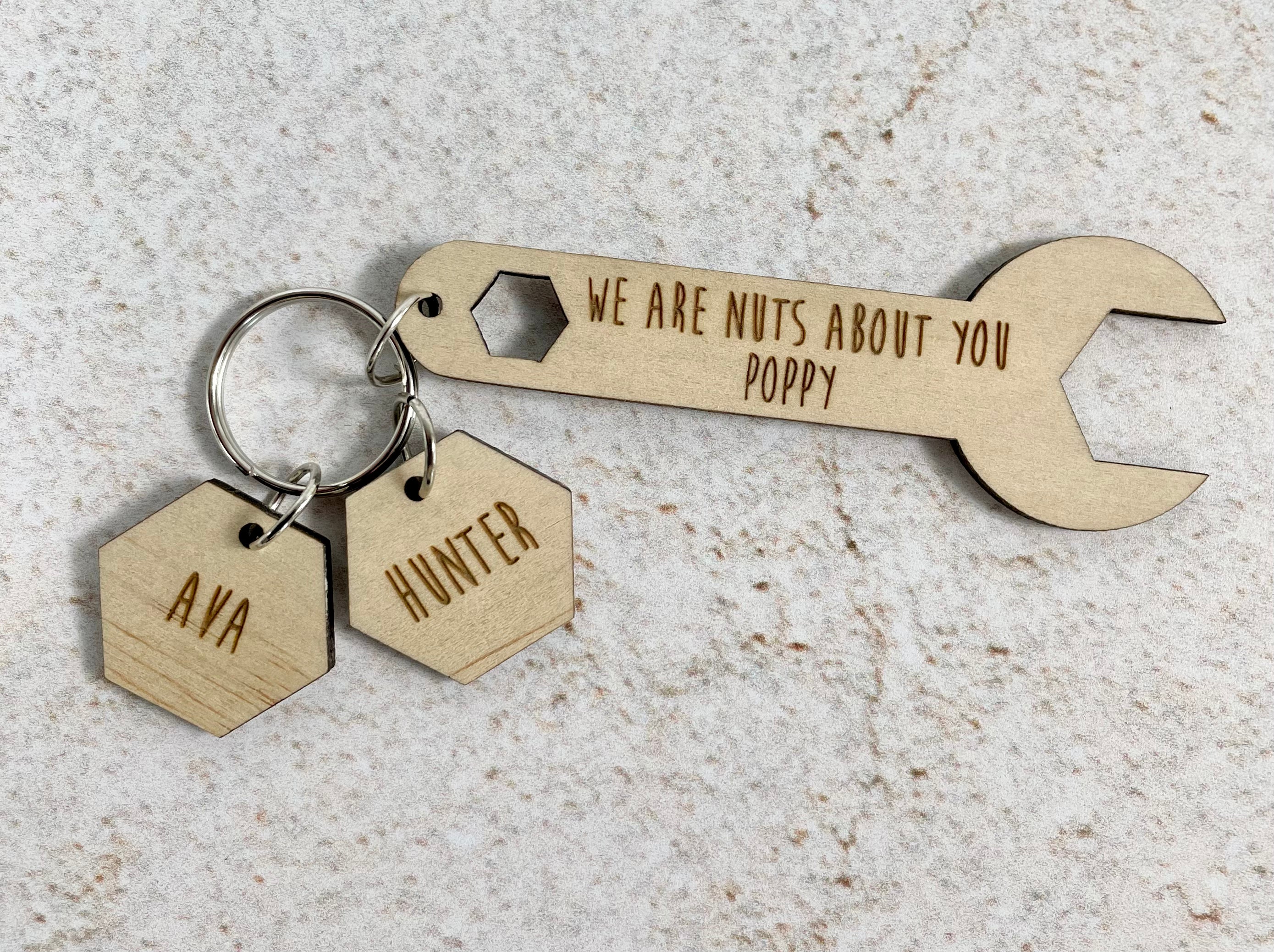 nuts about yoy keyring