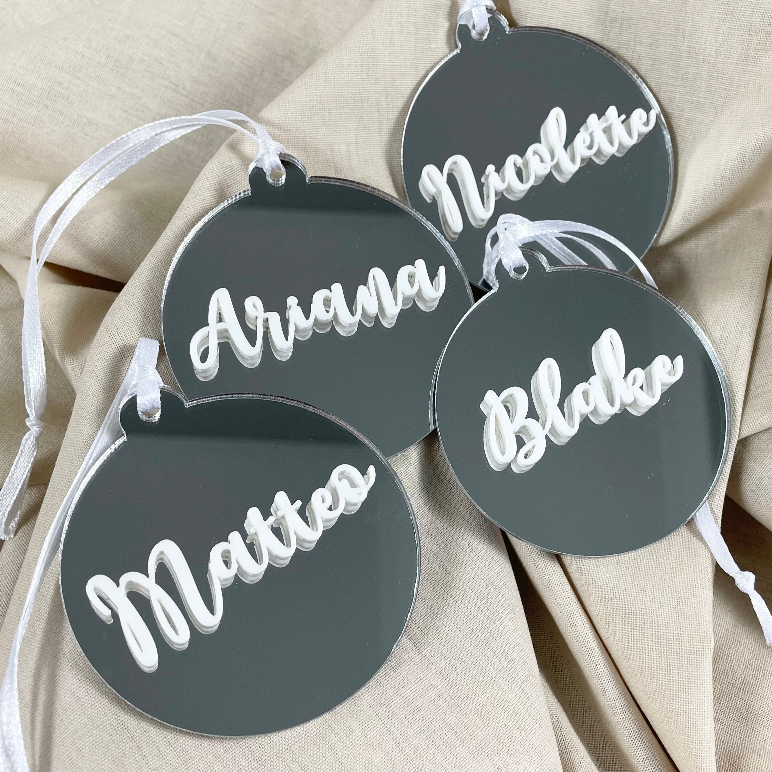 Reflections name ornament