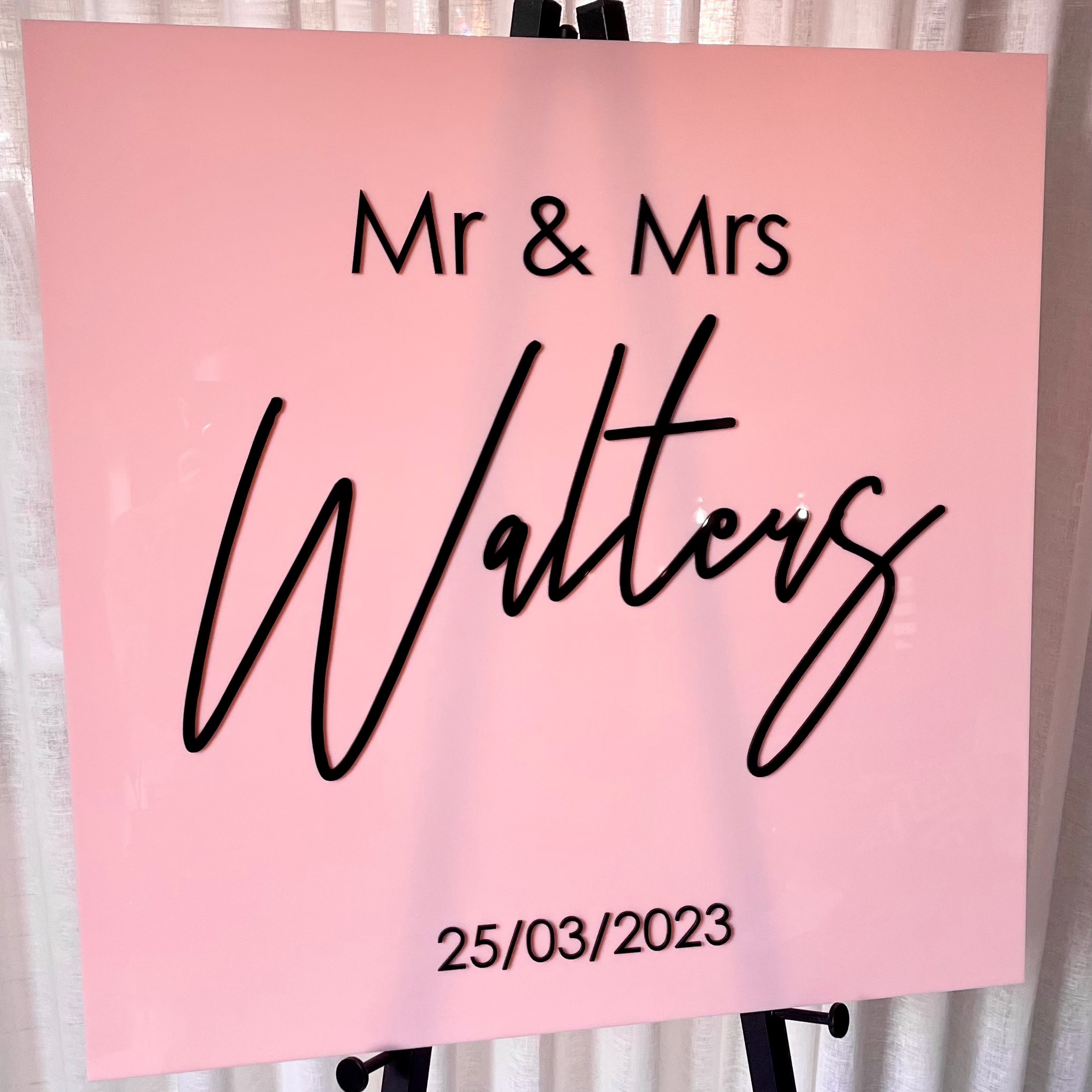 square wedding sign