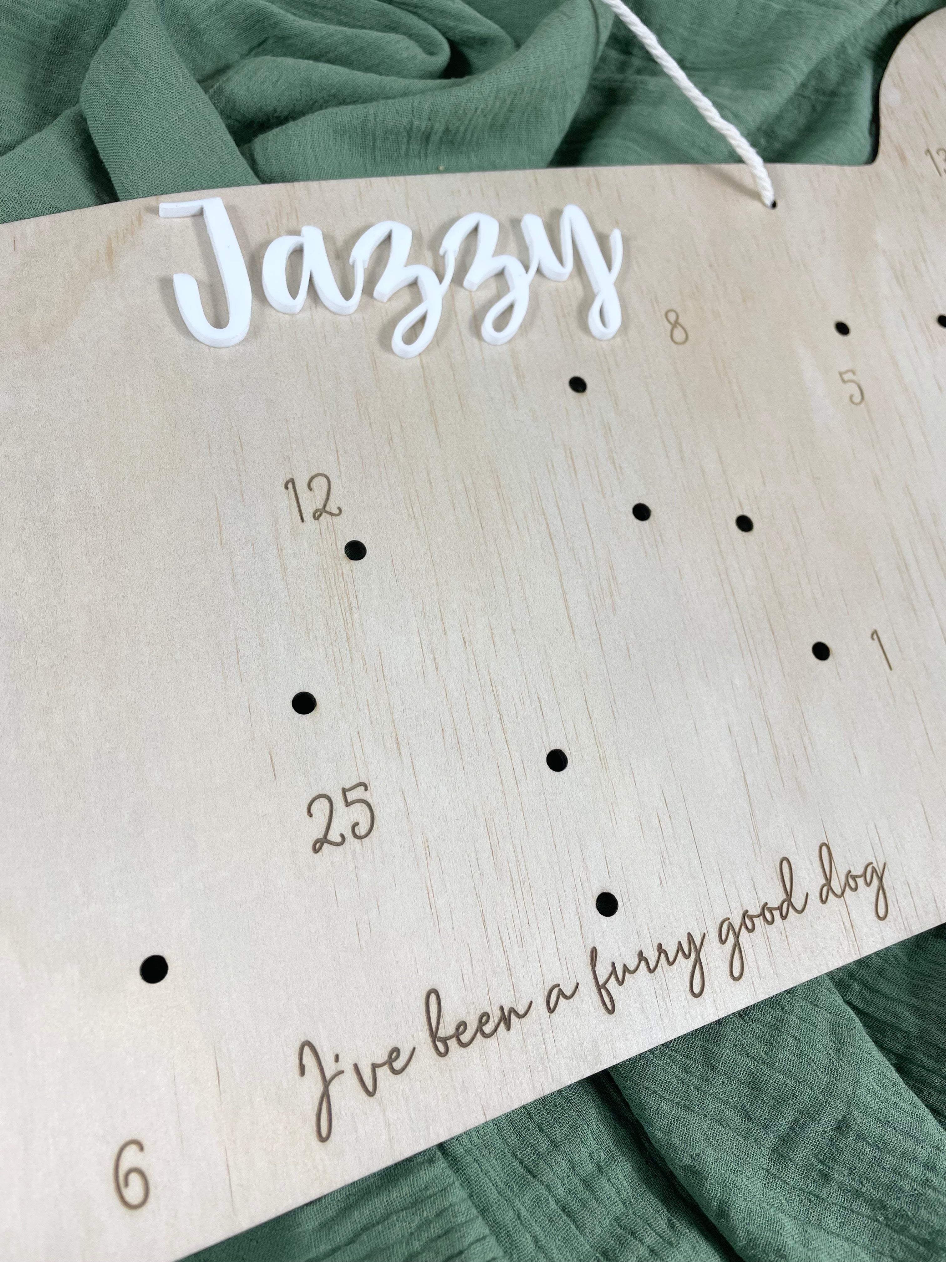 Personalised dog treat advent calendar