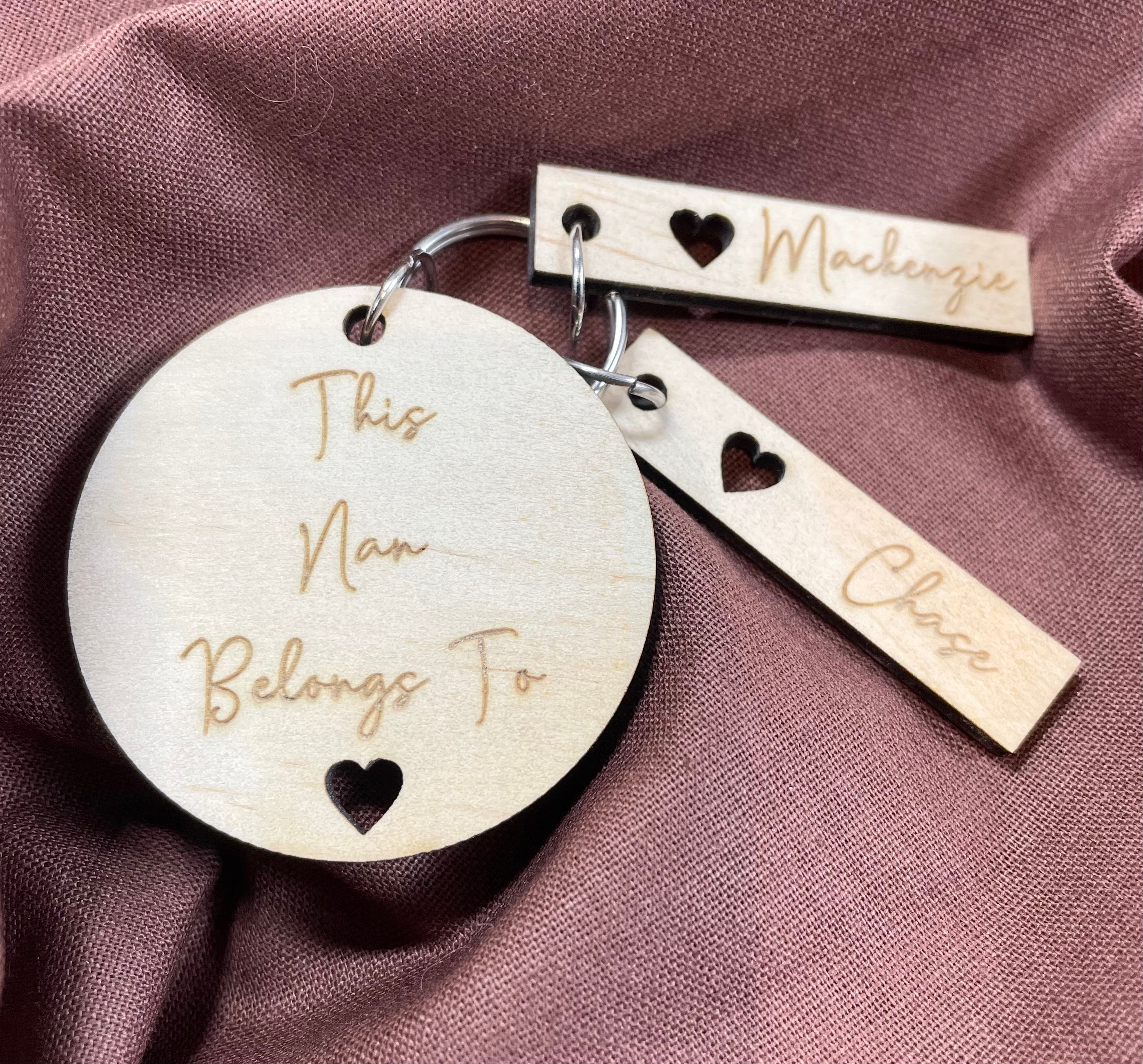 timber key ring