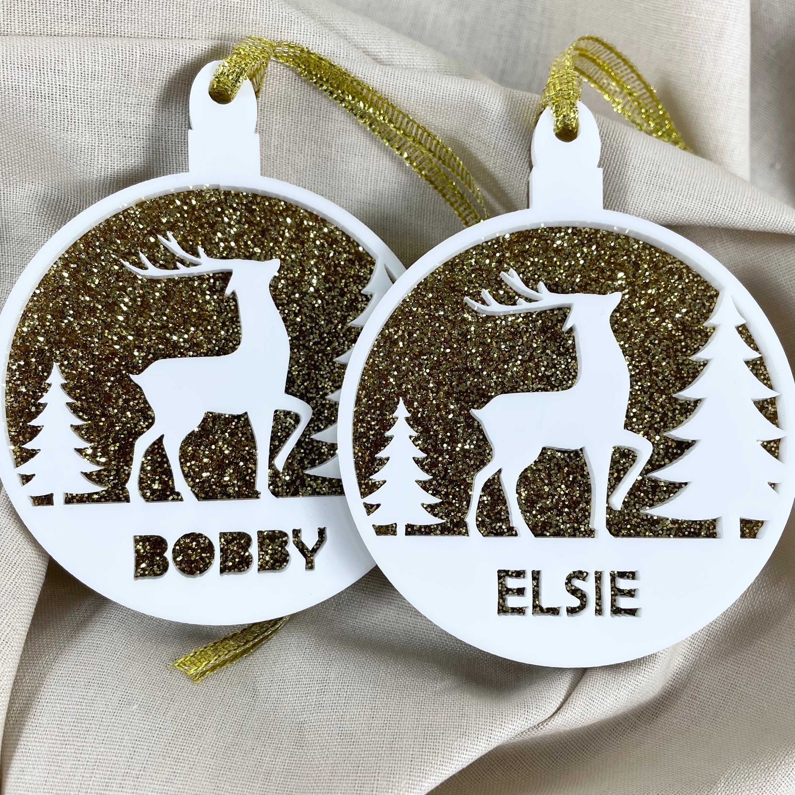 Enchanted reindeer Christmas bauble