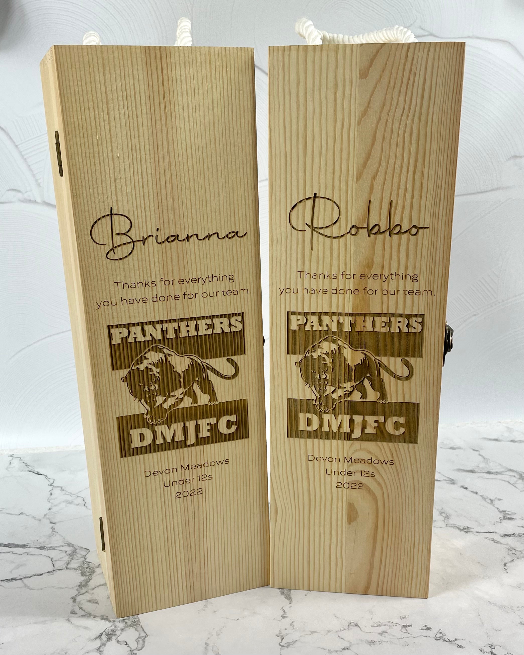 engraved wine box