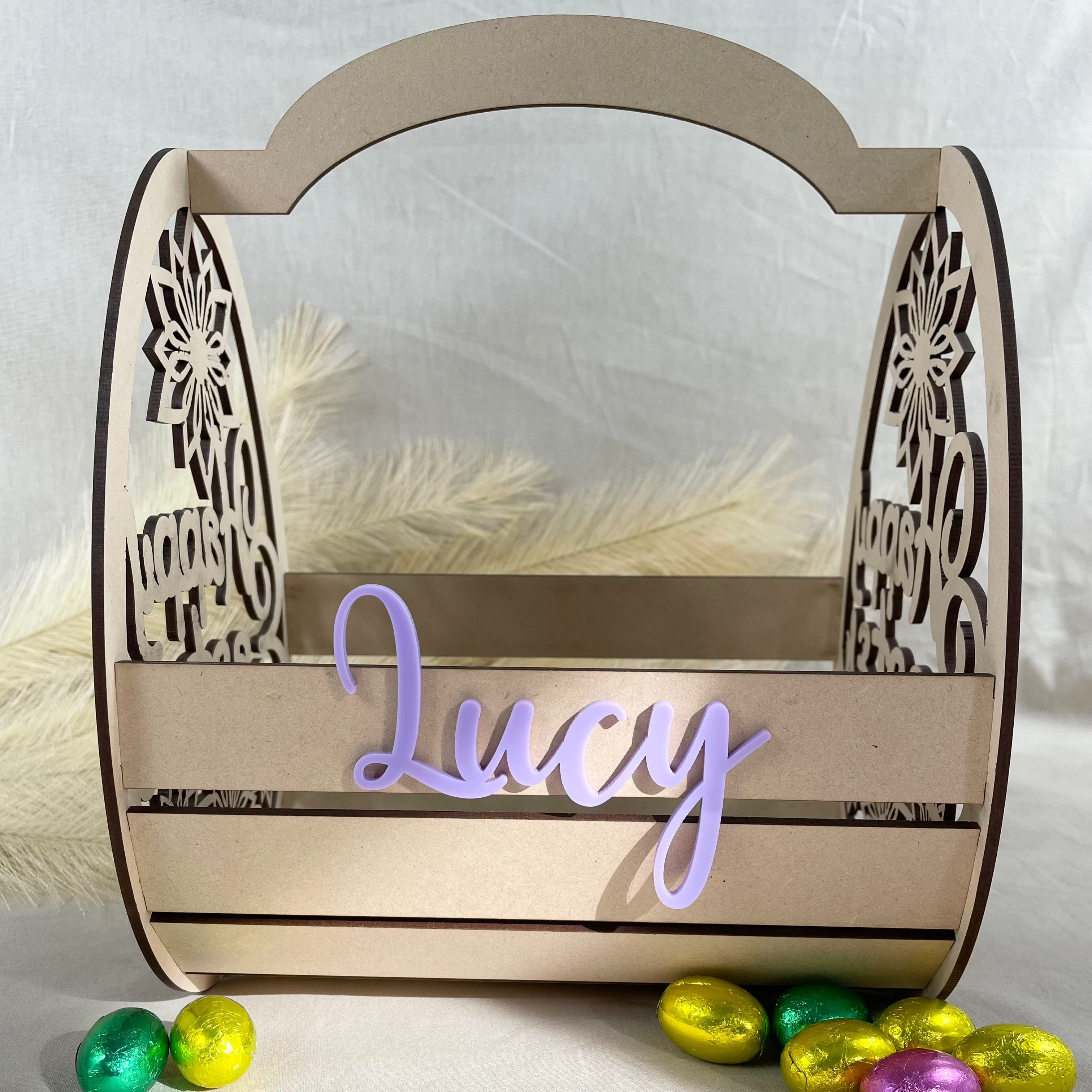 wooden easter basket
