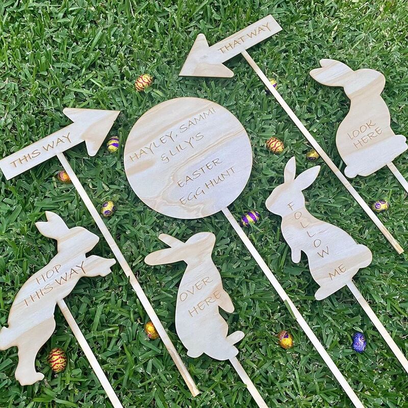 Easter egg hunt signs