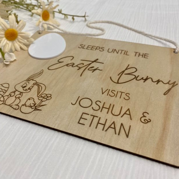 Personalised Easter countdown board