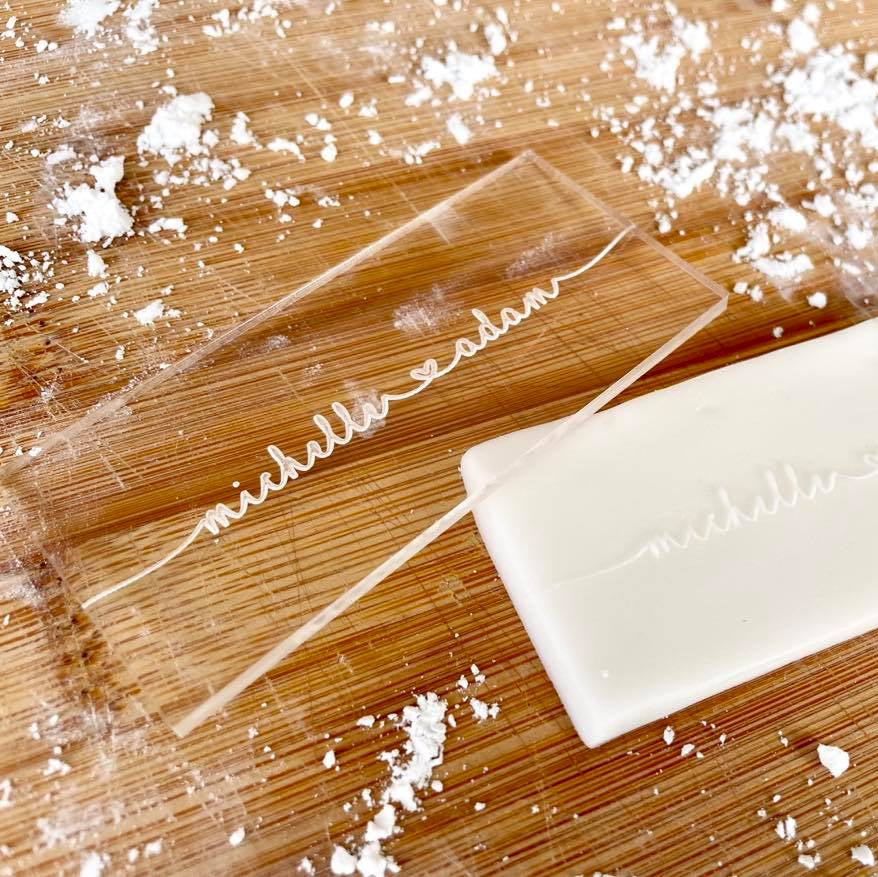 wedding embosser cookie stamp