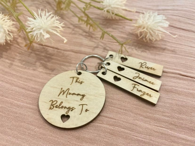 personalised mothers day key ring