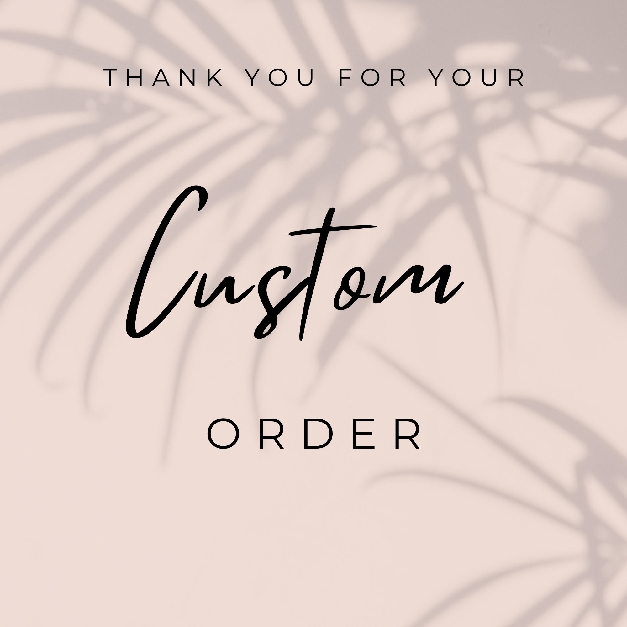 Custom order checkout