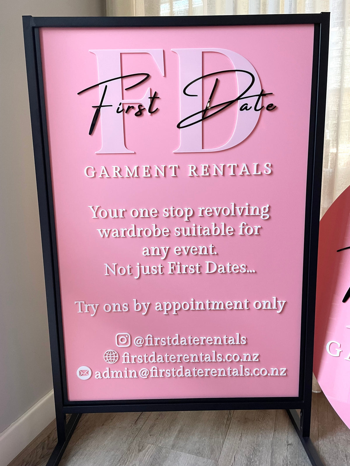 T frame advertising stand