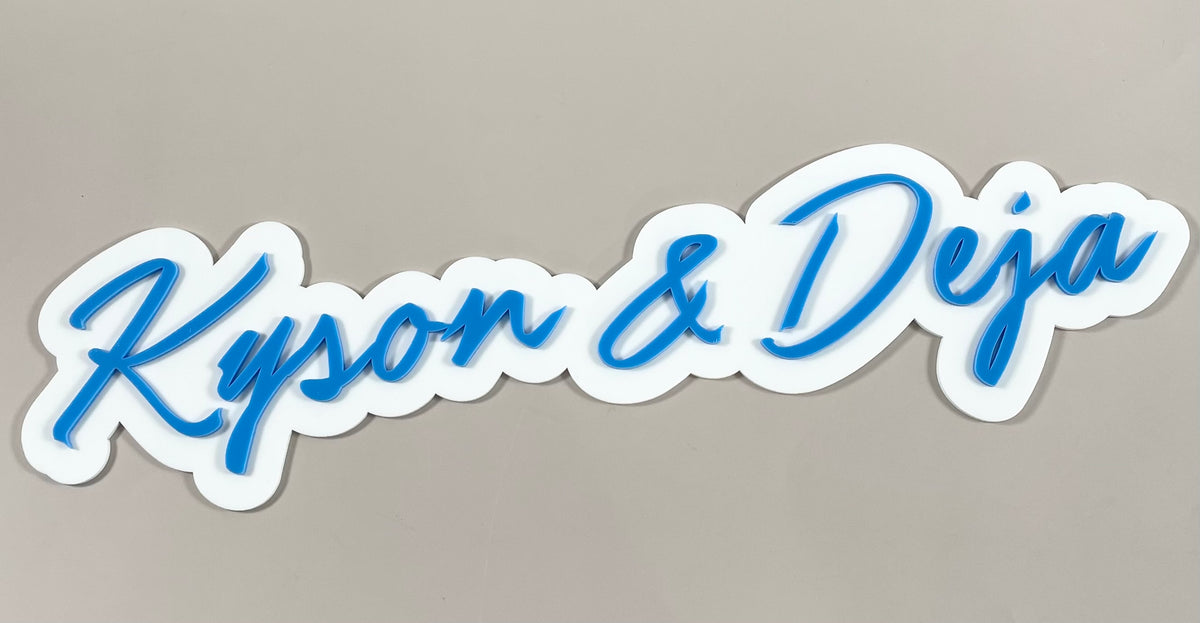 layered name plaque 