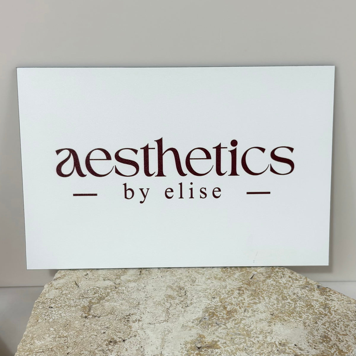 Aluminium business sign 