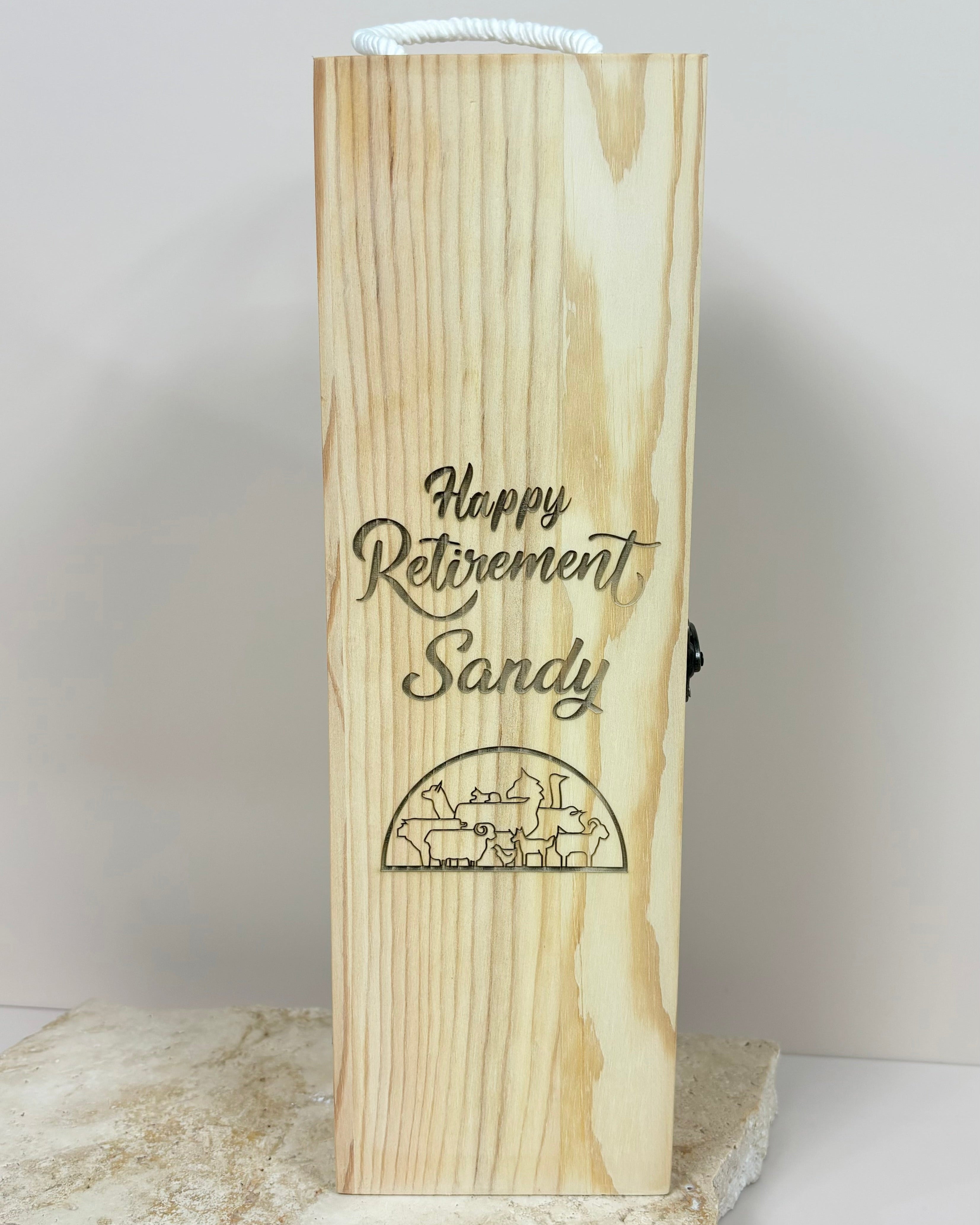 Custom engraved wine box 