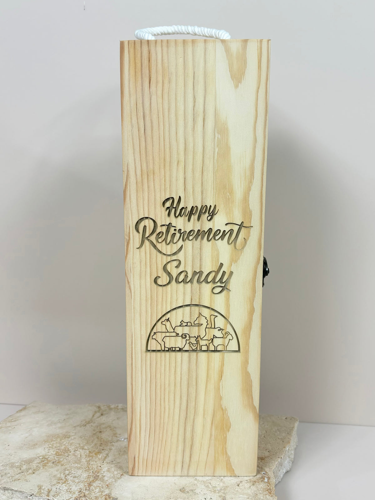Custom engraved wine box 