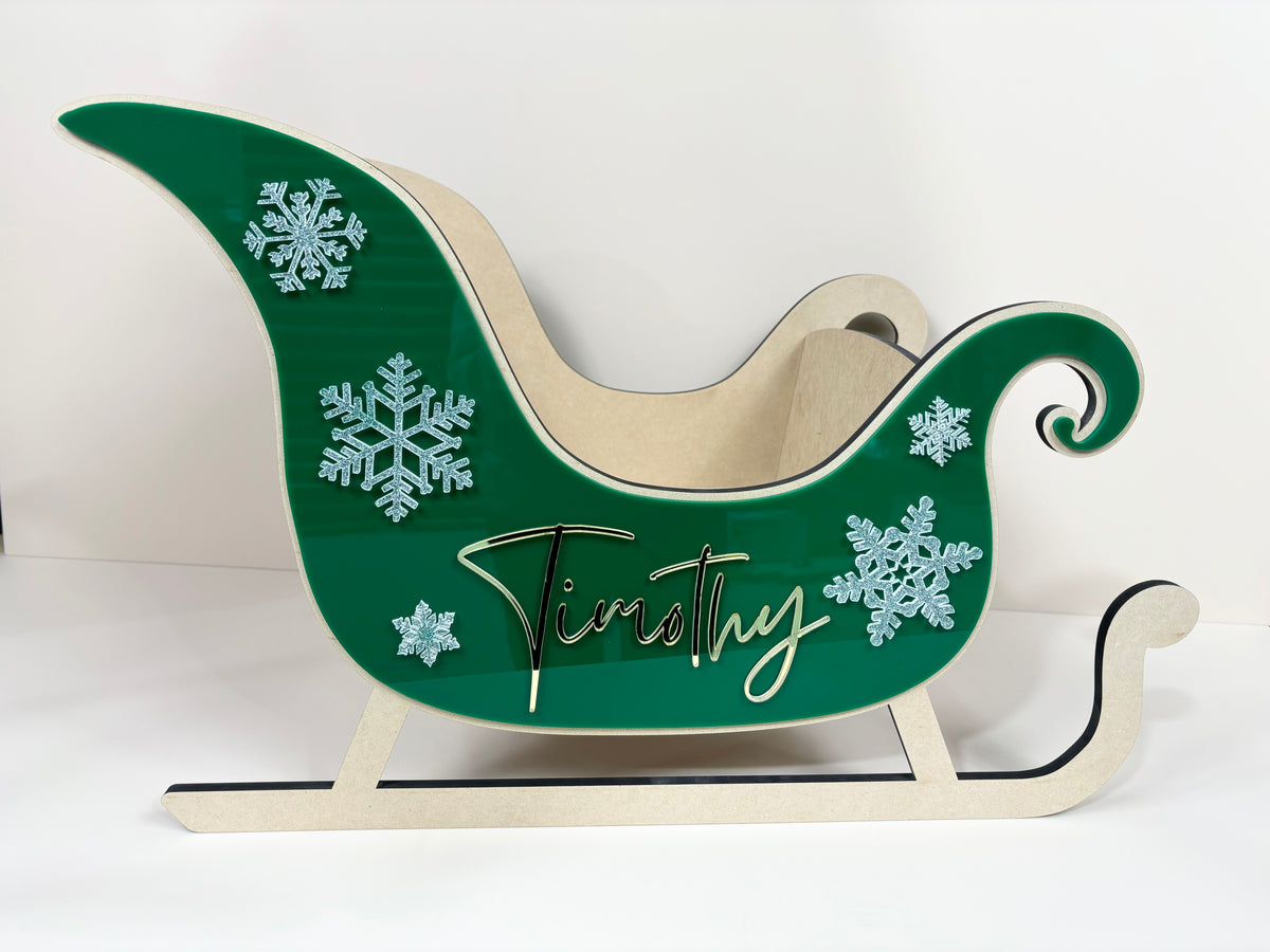 Personalised Christmas sleigh 