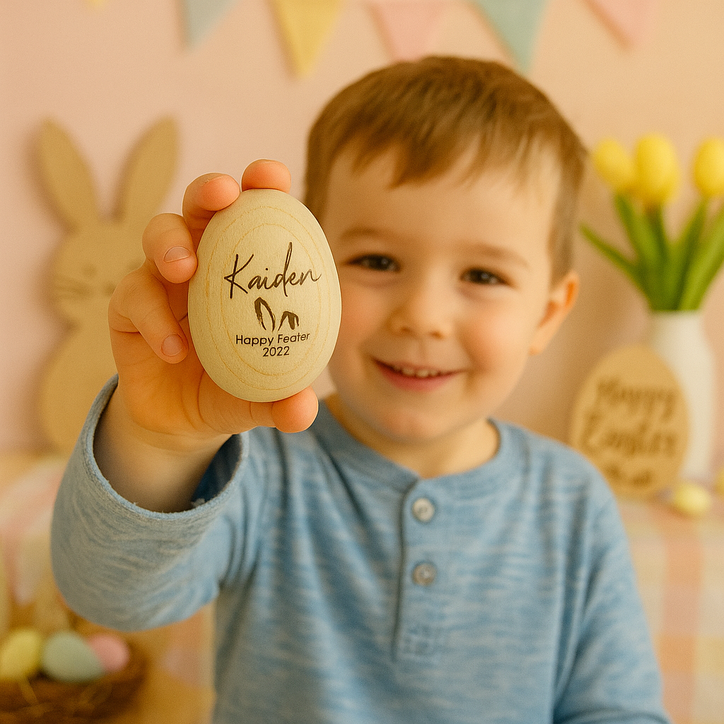 Personalised Easter egg shakers 