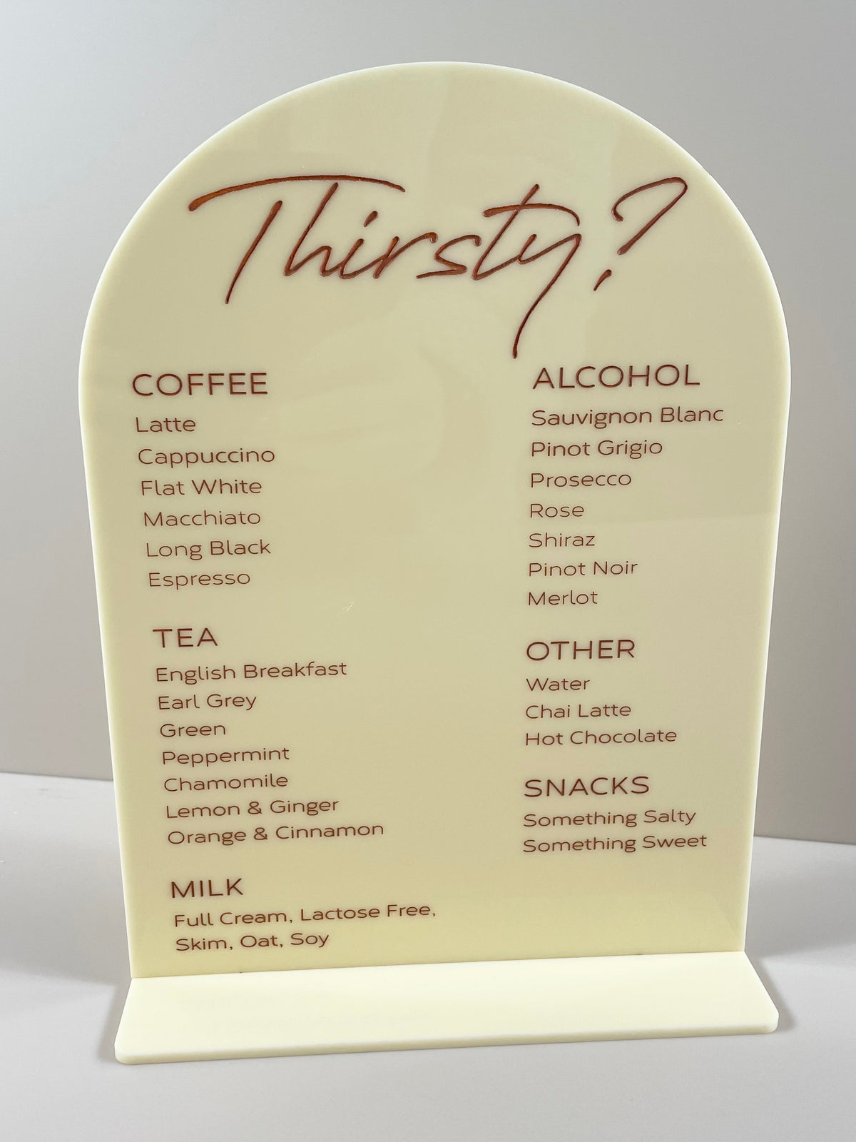 custom drink menu 