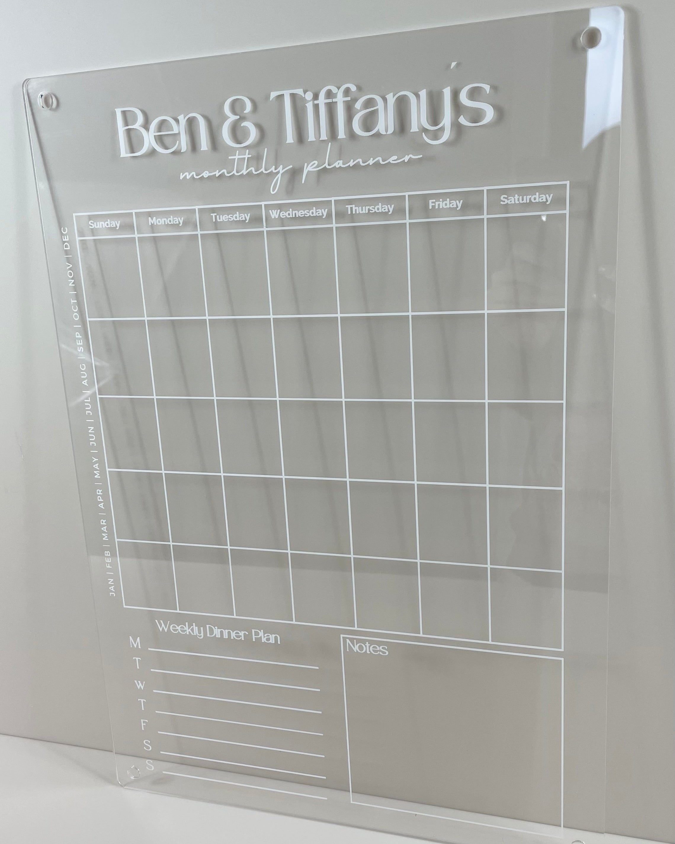 custom acrylic planner 