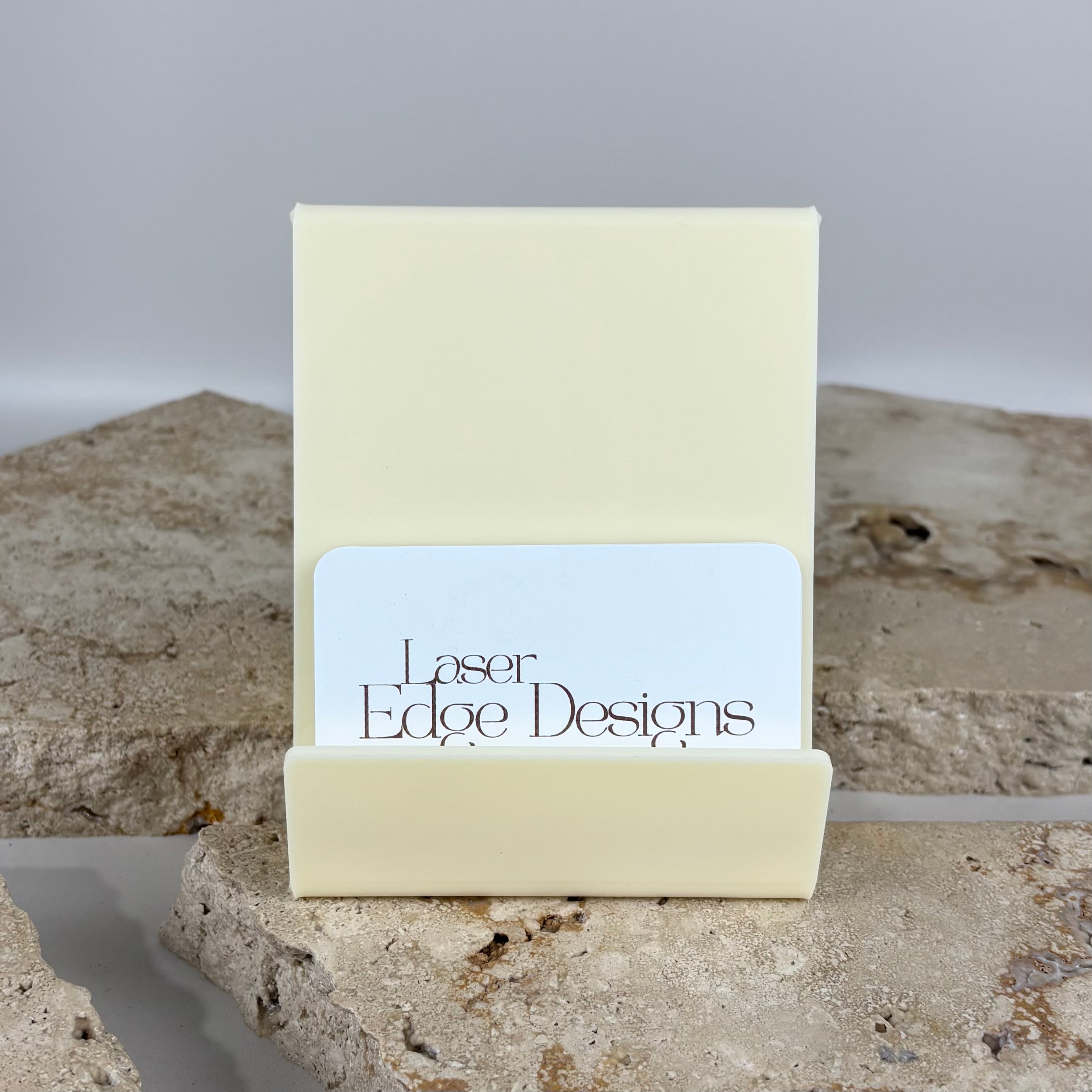 acrylic a-frame business card display stand for reception desk