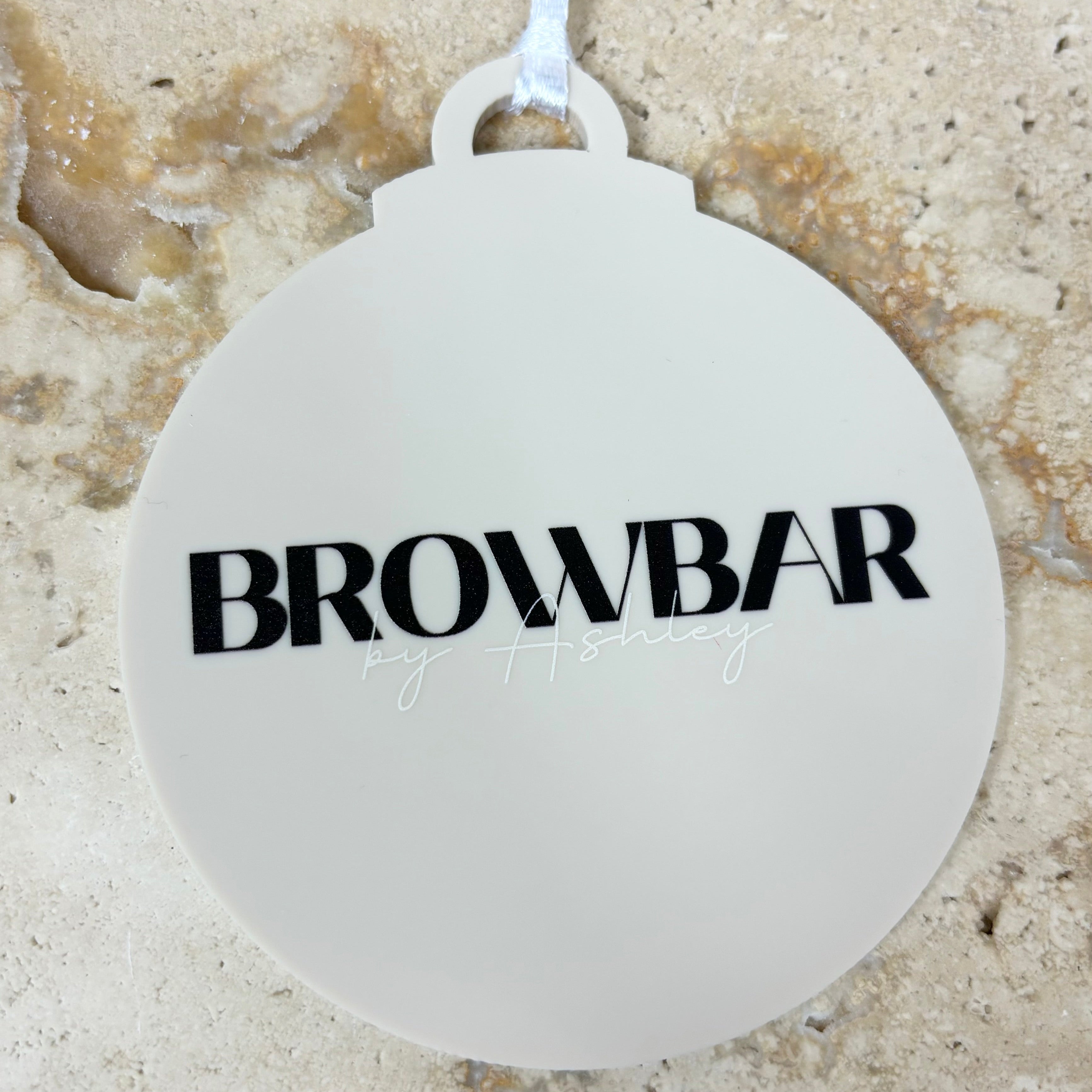 Business logo Christmas bauble