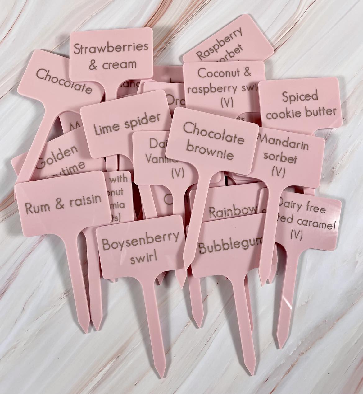 Ice cream flavour sticks