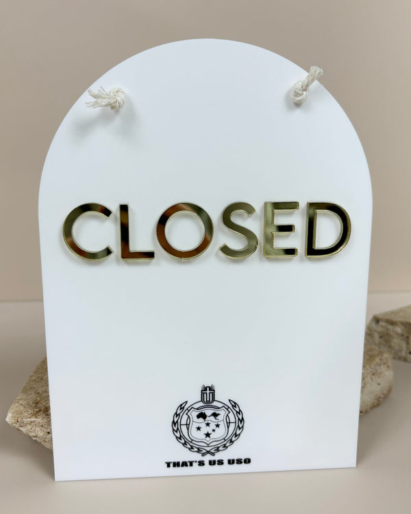Open/closed sign | Arched open/closed sign - Laser Edge Designs ...