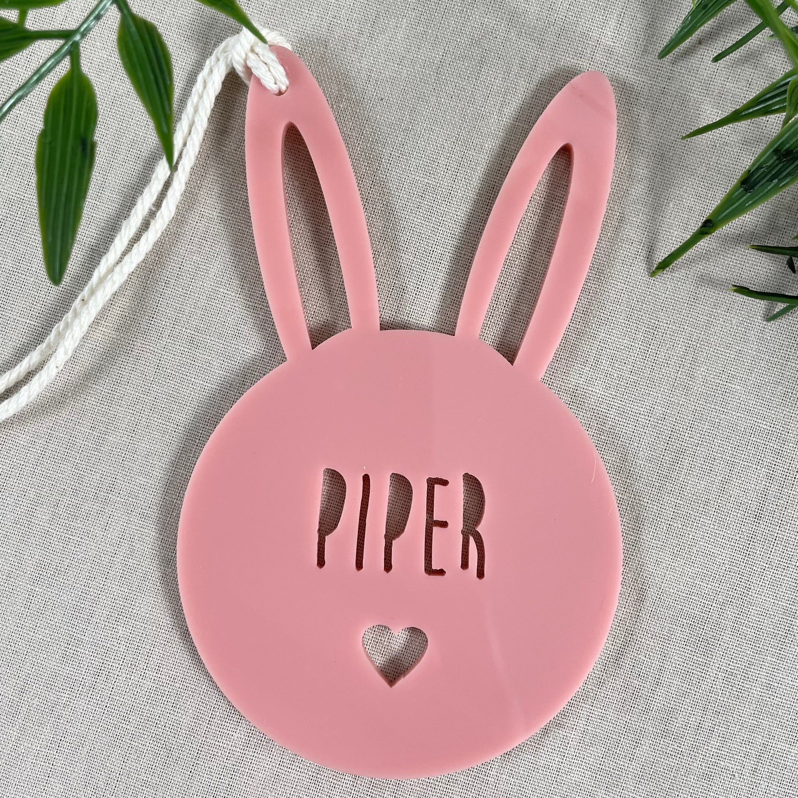 Personalised bunny name tag