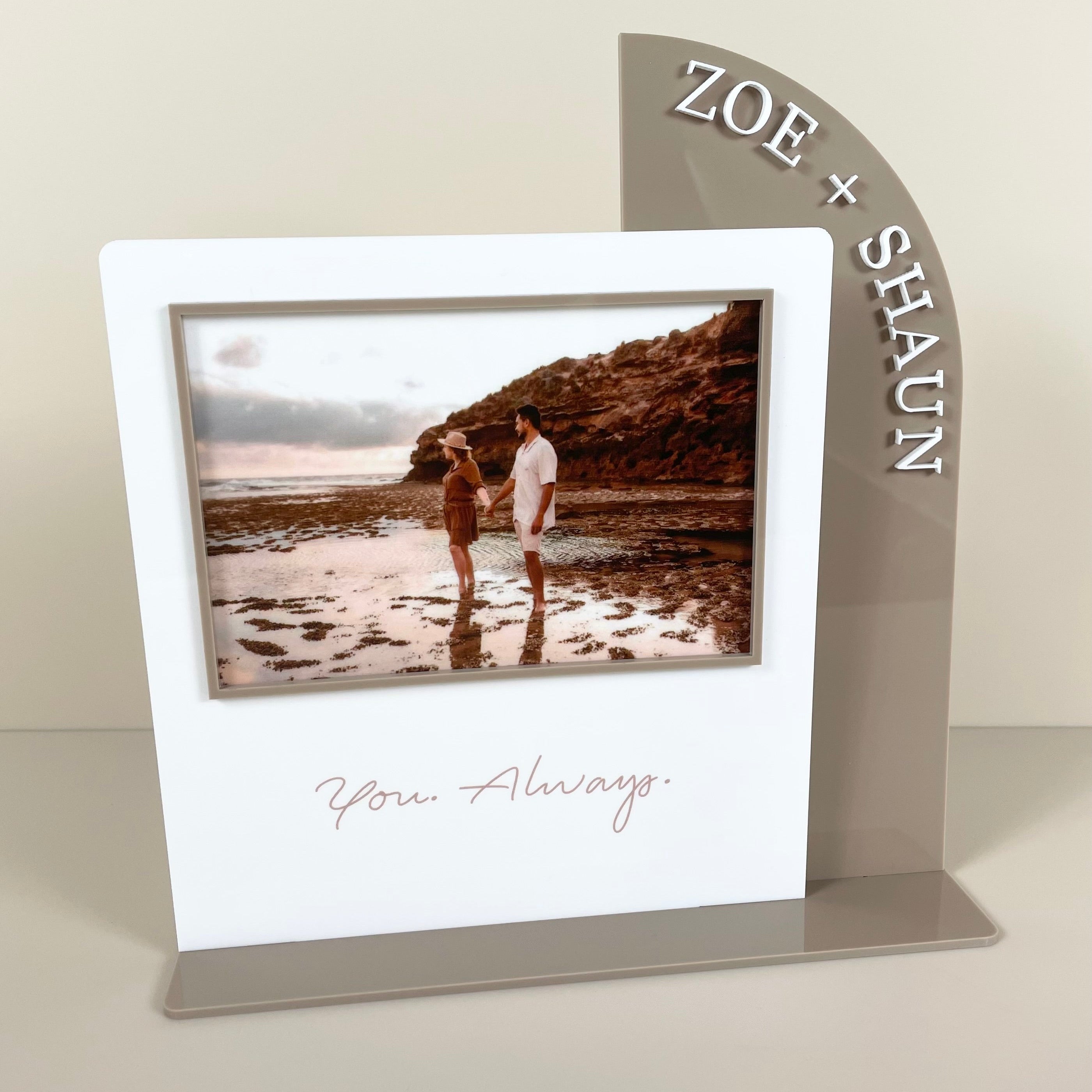 Personalised photo frame stand
