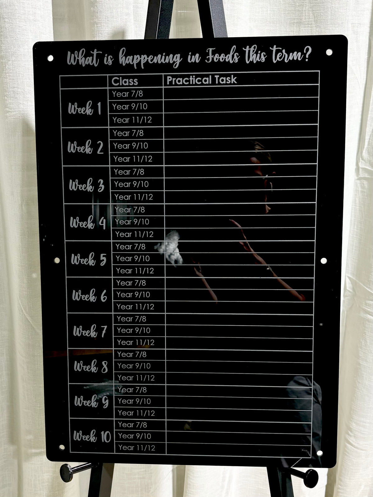 Black acrylic planner 