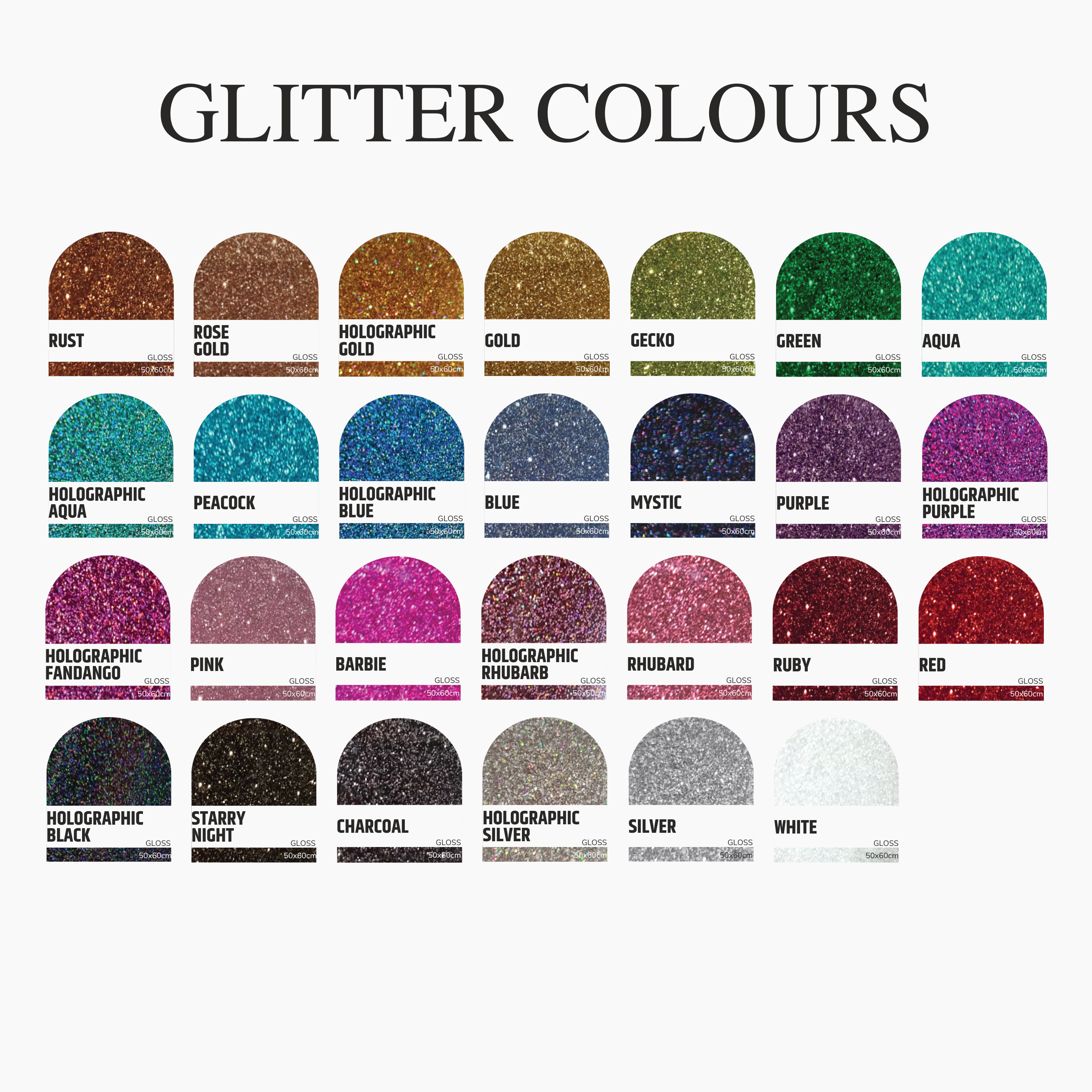 Glitter square blanks