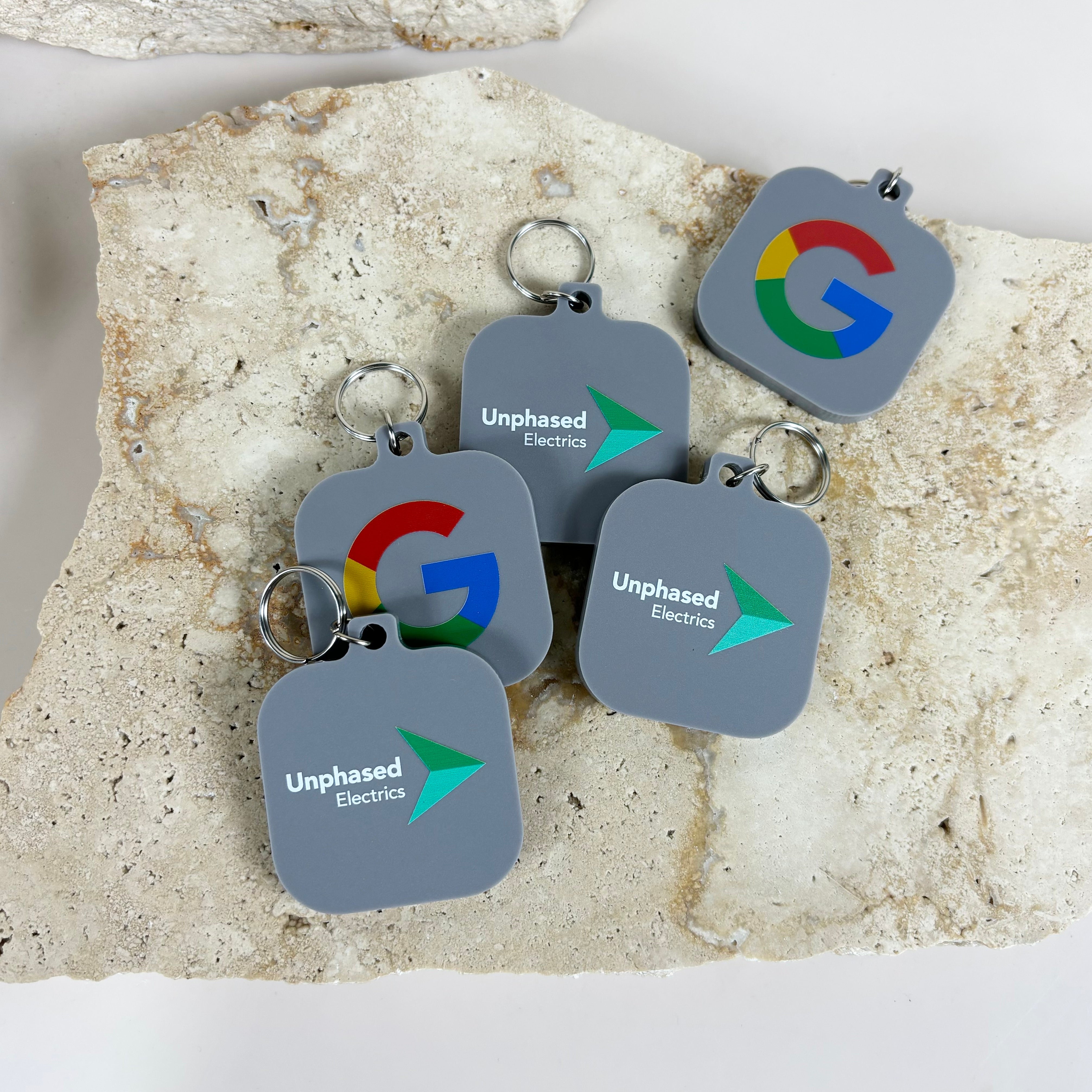 Google logo NFC smart tag keychains for business linking and reviews