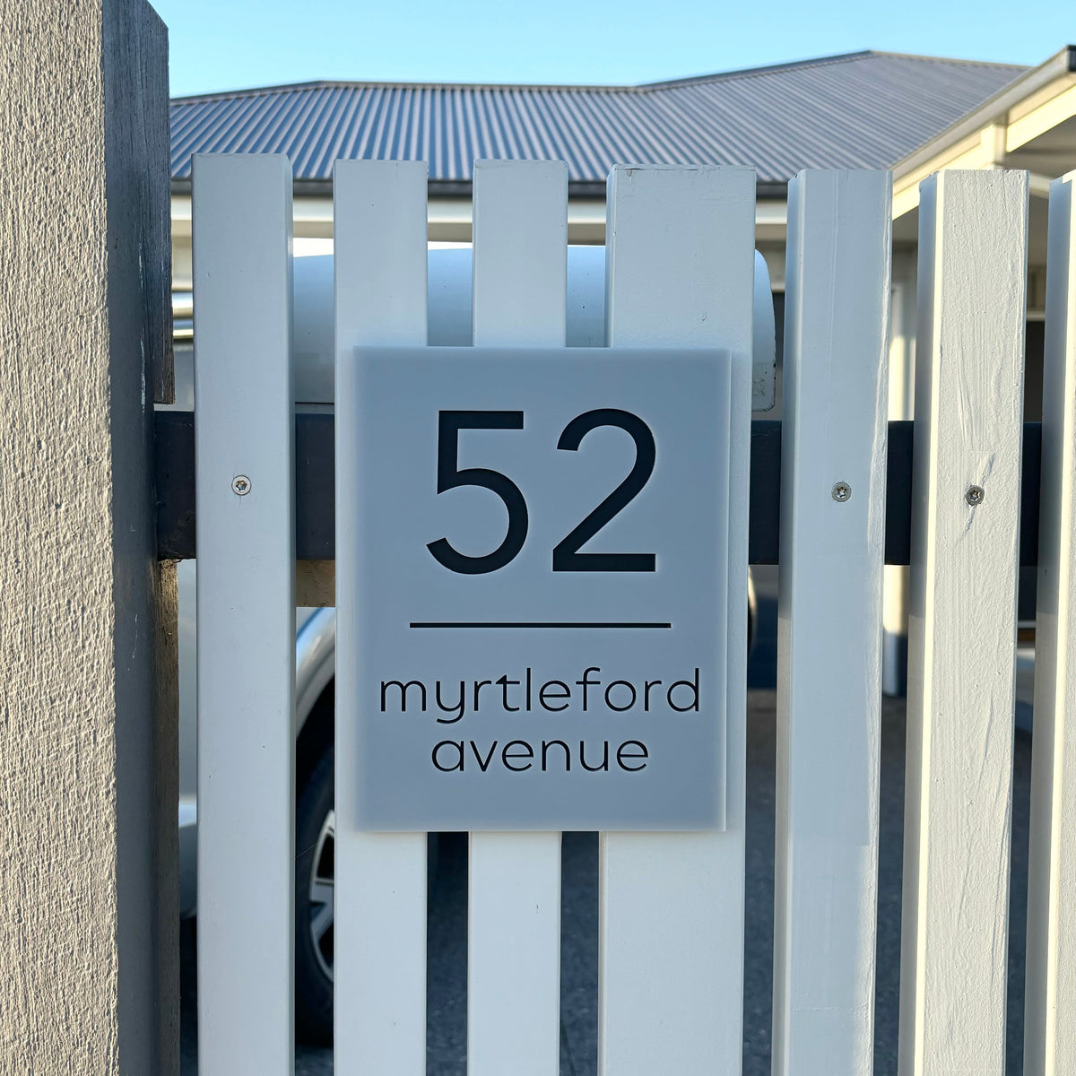 Premium Acrylic Address Plaque | Modern House Number Sign