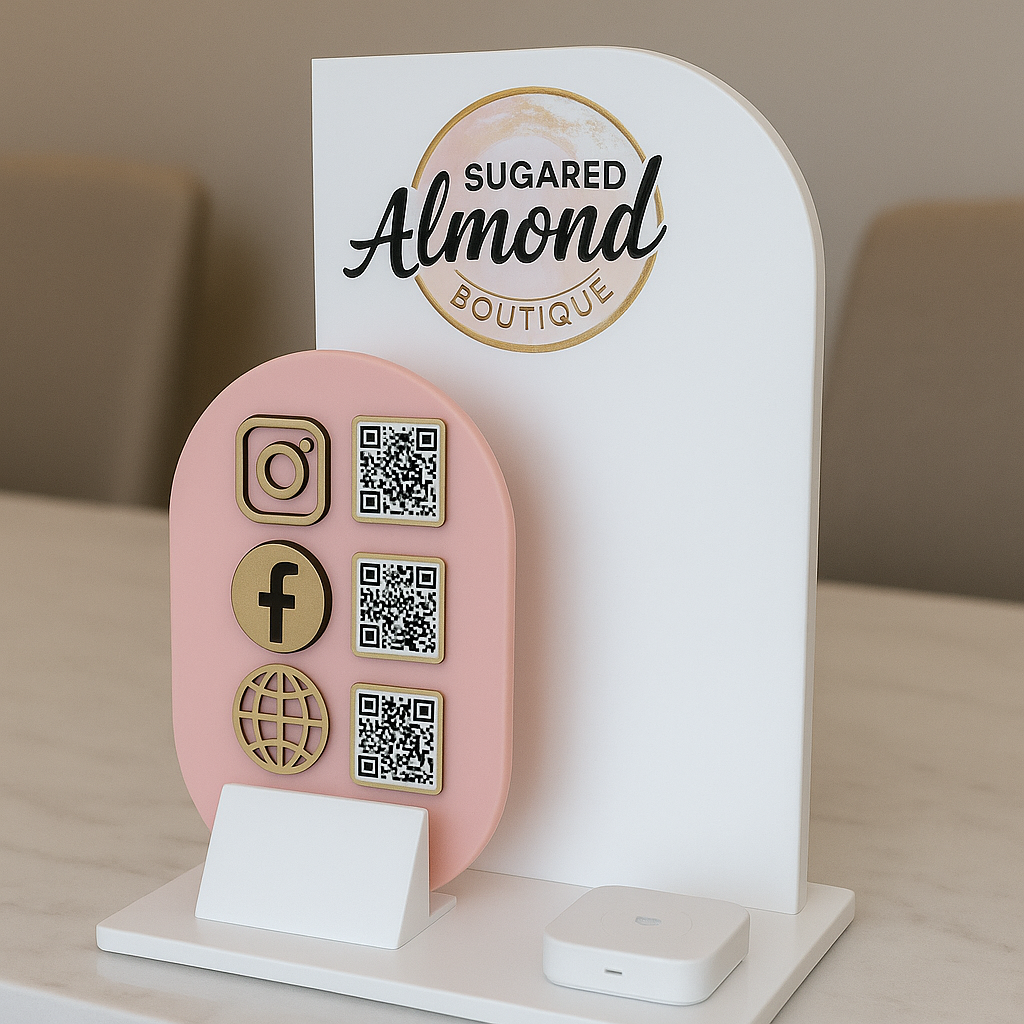 Custom card and payment stand 