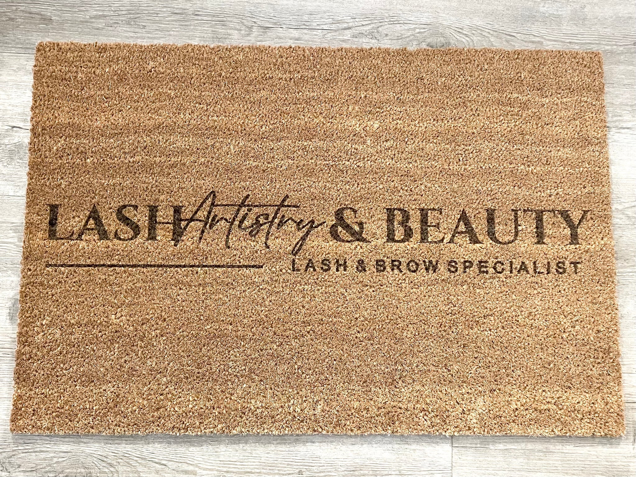 Branded door mats Logo door mats Laser Edge Designs LaserEdgeDesigns