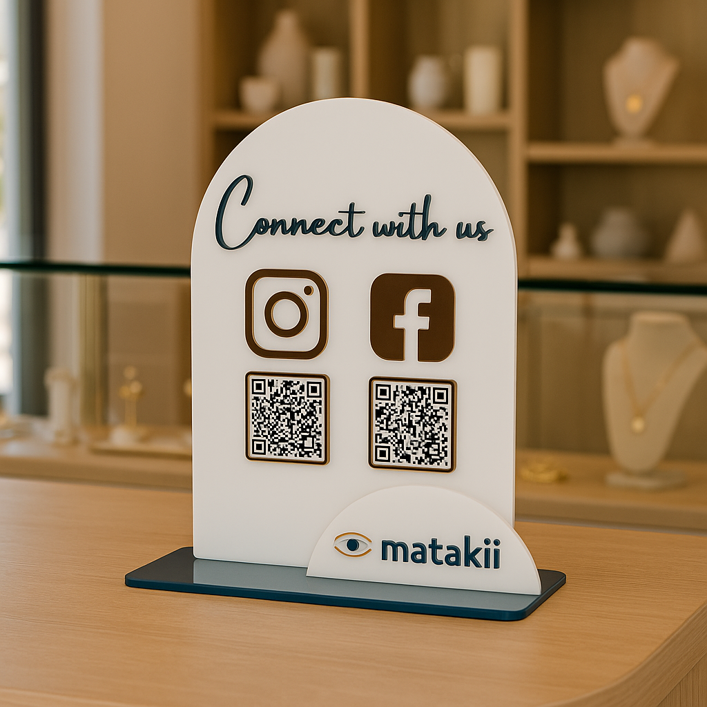 Custom QR code stand 