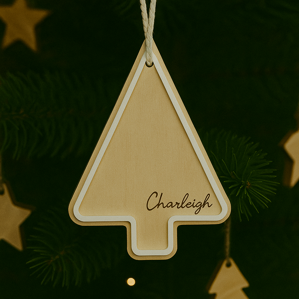 Personalised Christmas tree ornament 