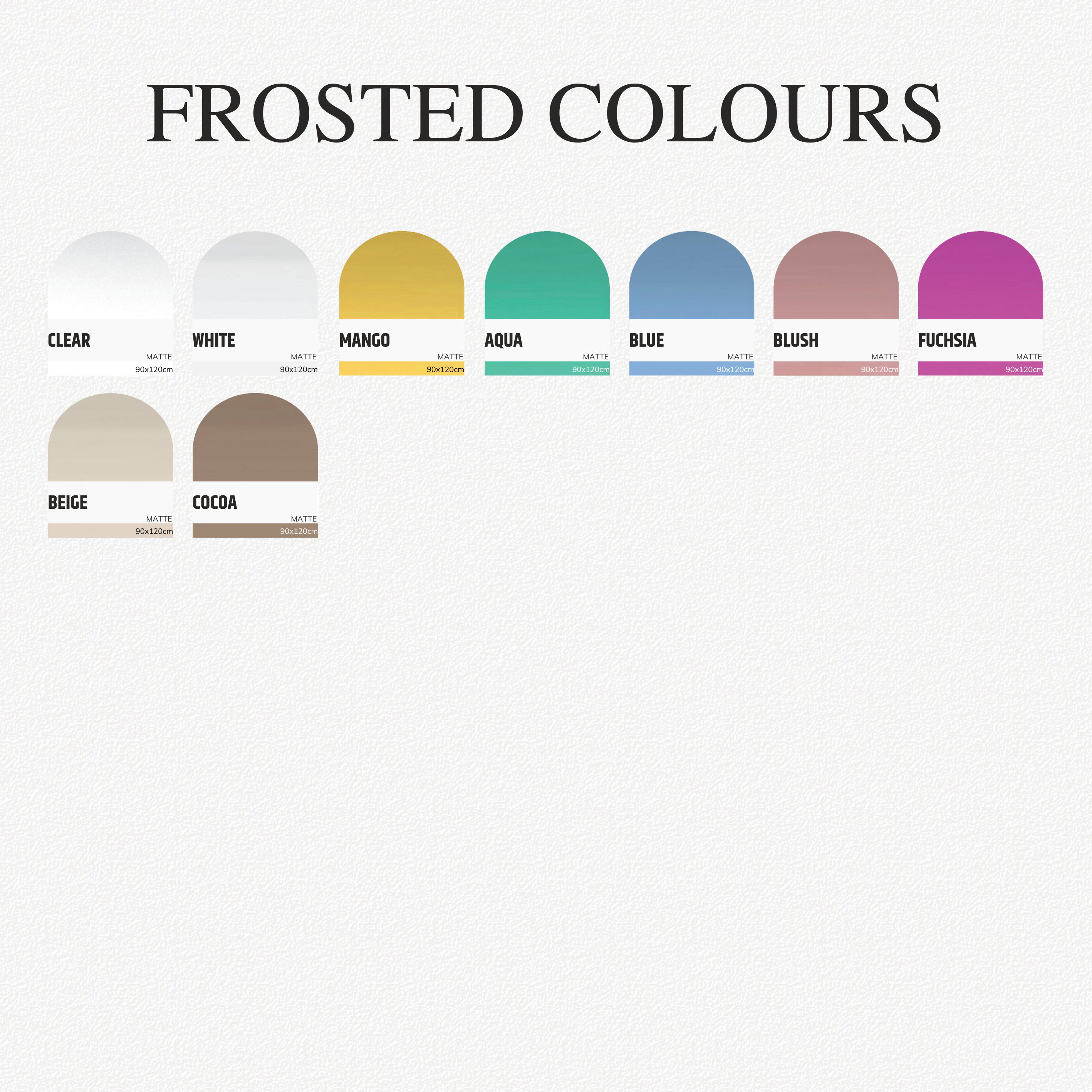 Frosted square blanks