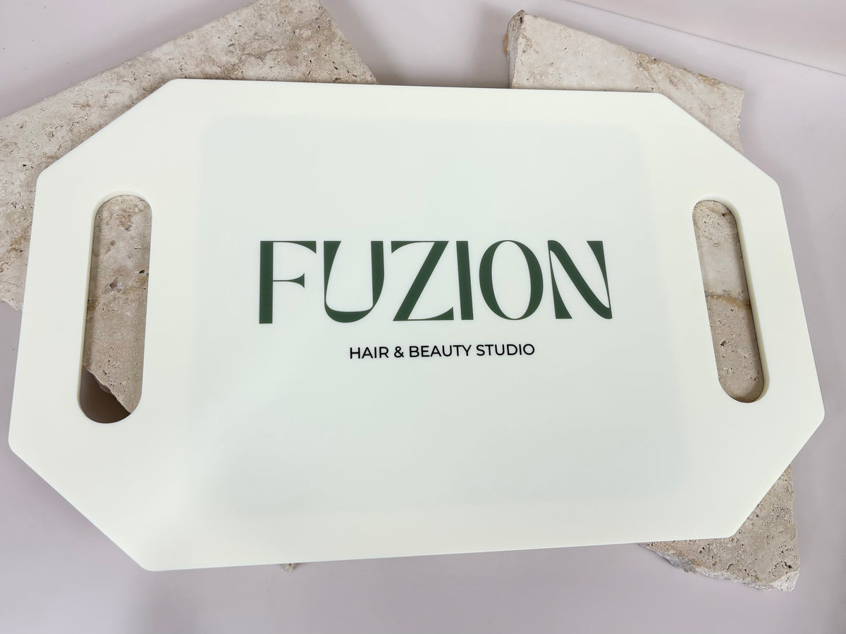 Branded hairdressing mirror 