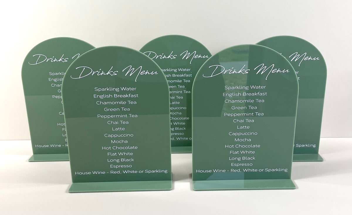 custom drink menu 