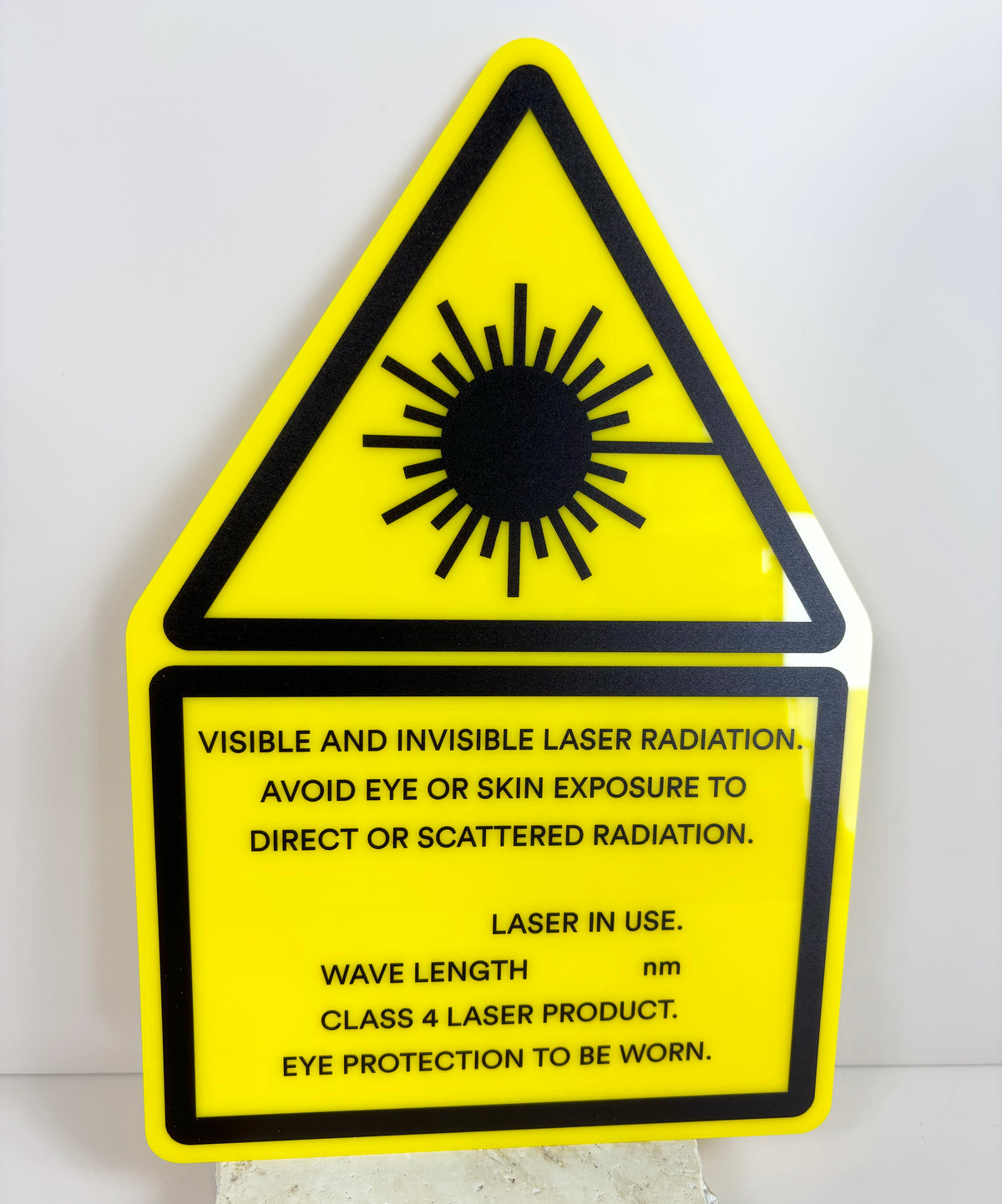 Warning laser radiation sign