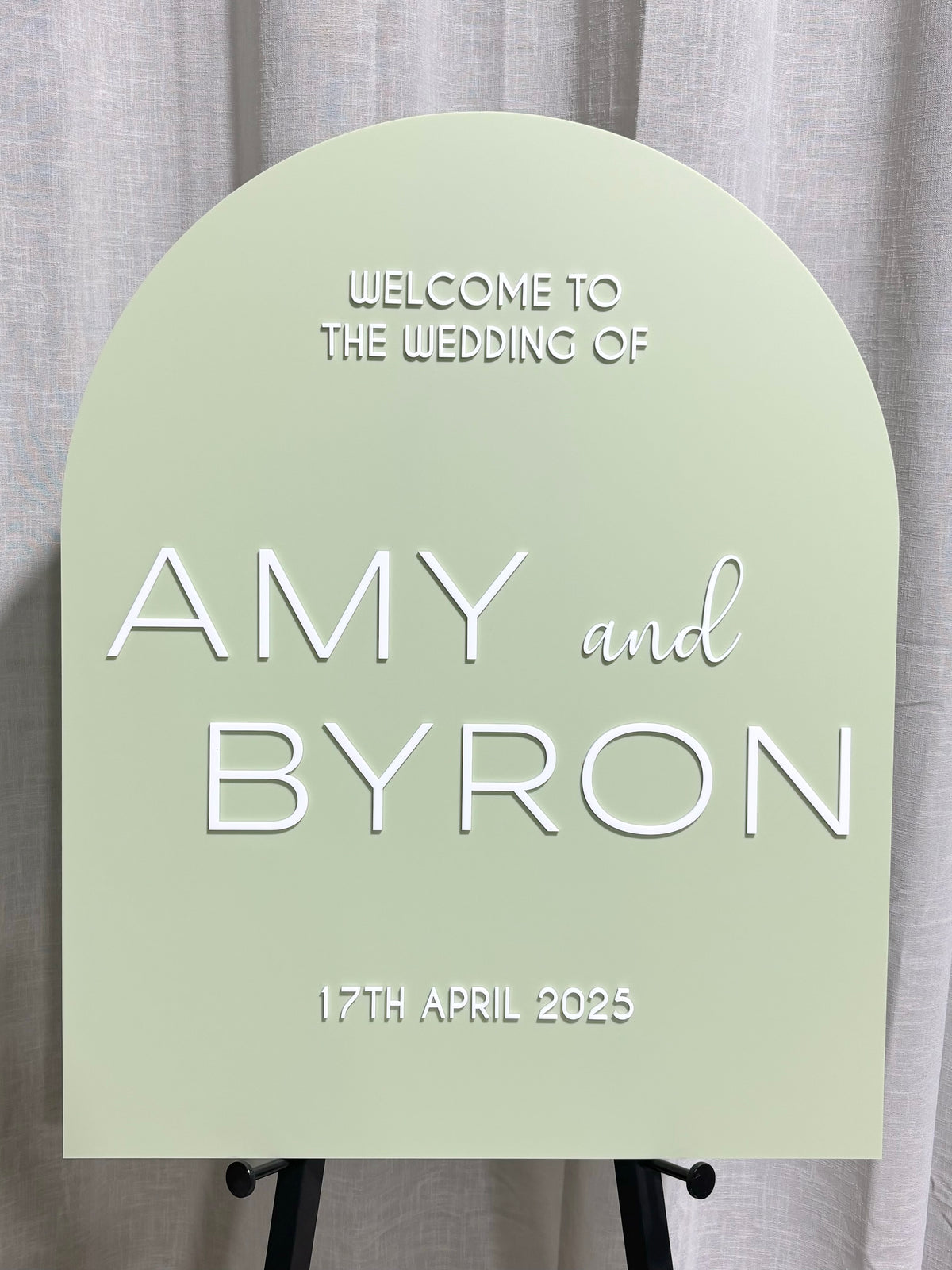 Arched wedding sign 