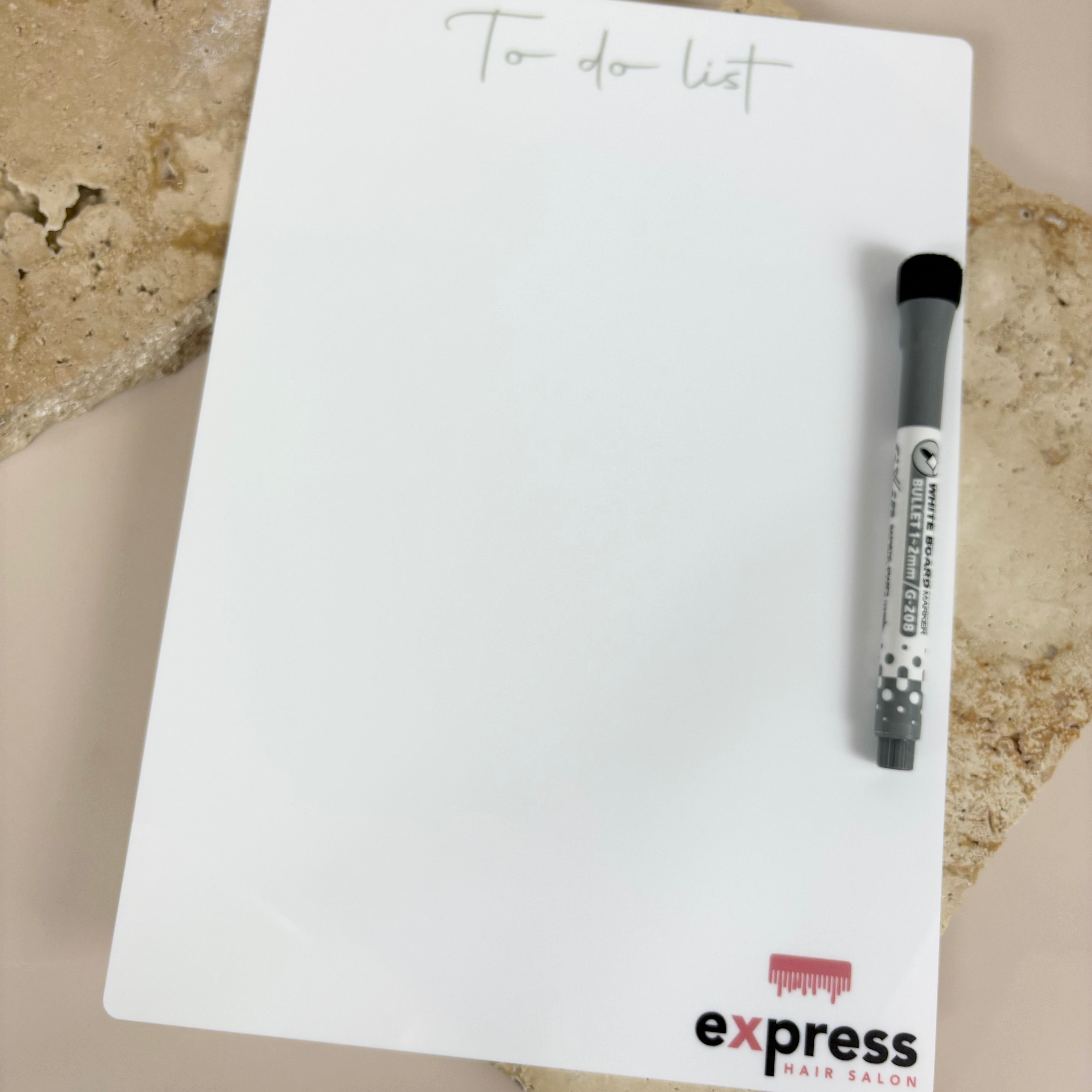 Personalised acrylic to do list board for business planning