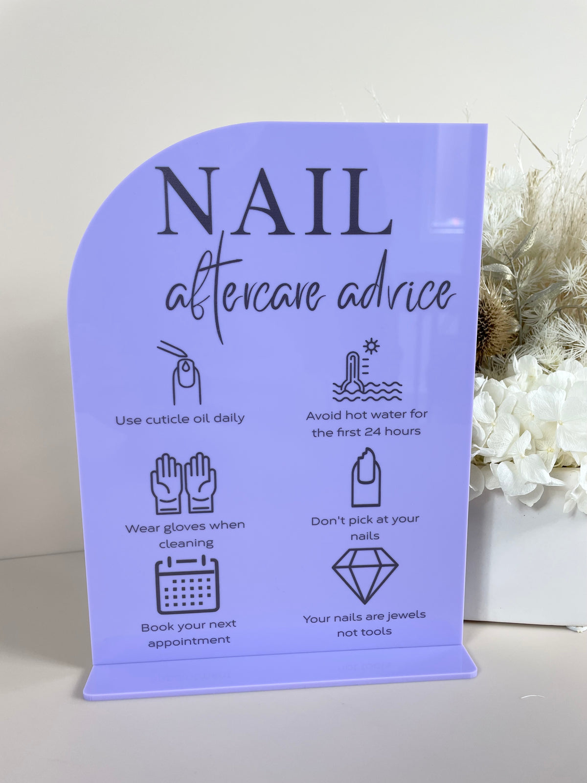 Nail aftercare stand
