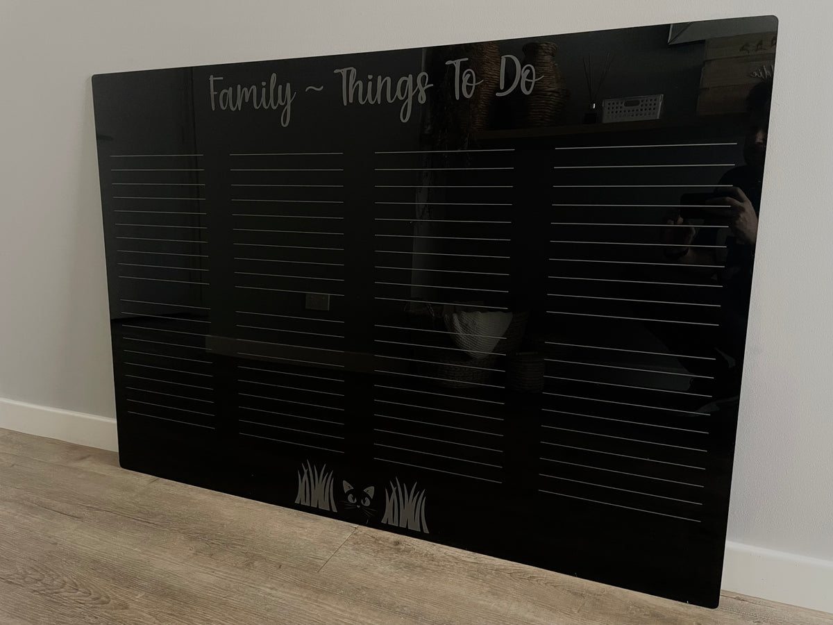 Black acrylic planner 