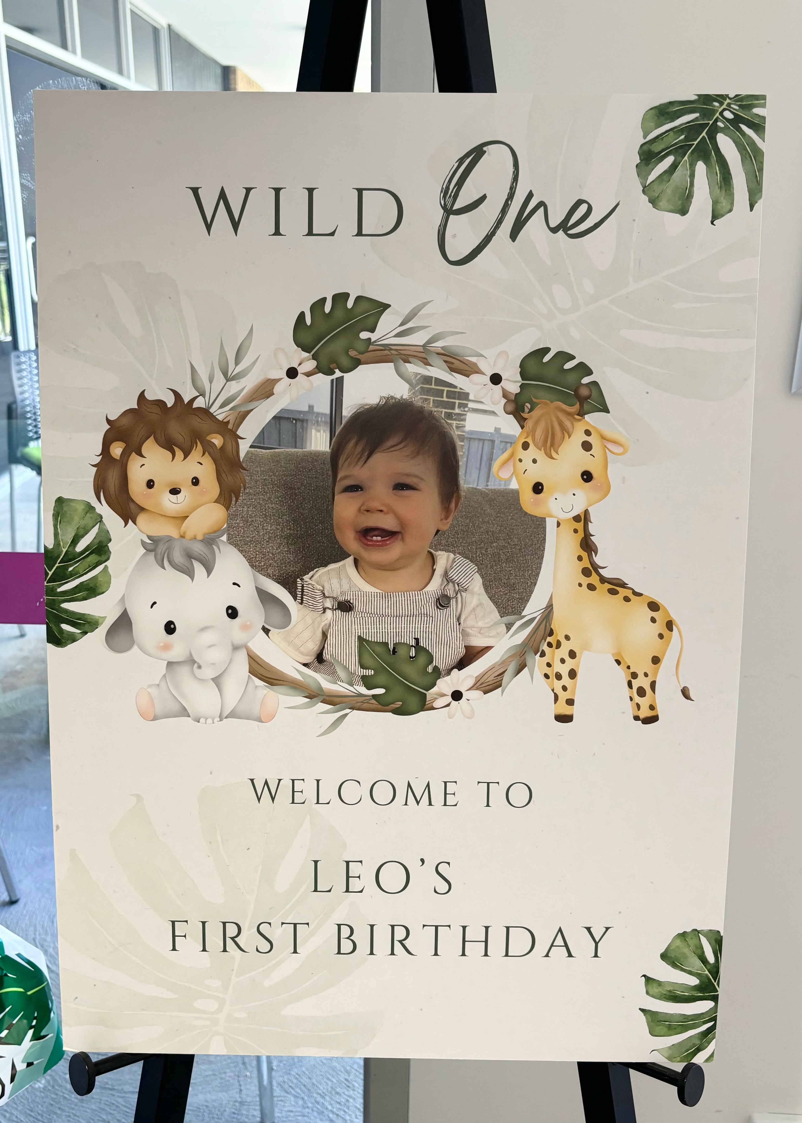 Wild one birthday sign 