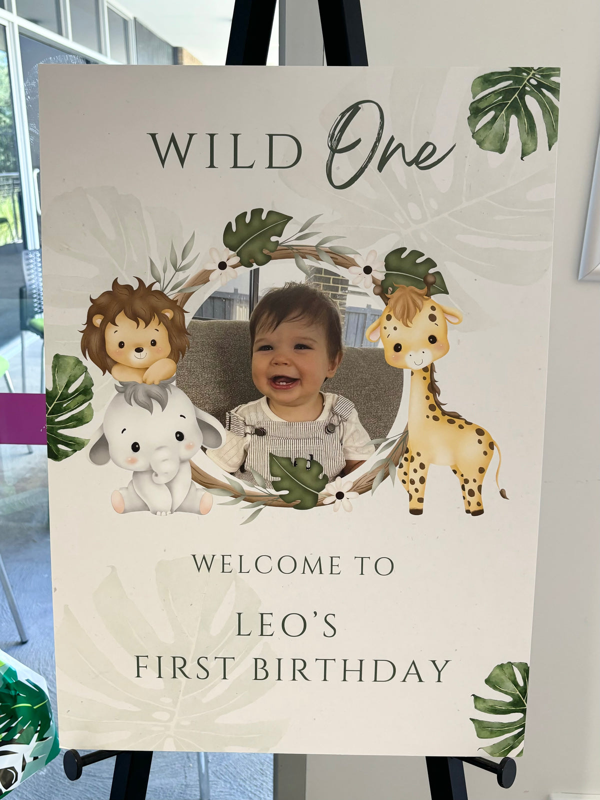 Wild one birthday sign 