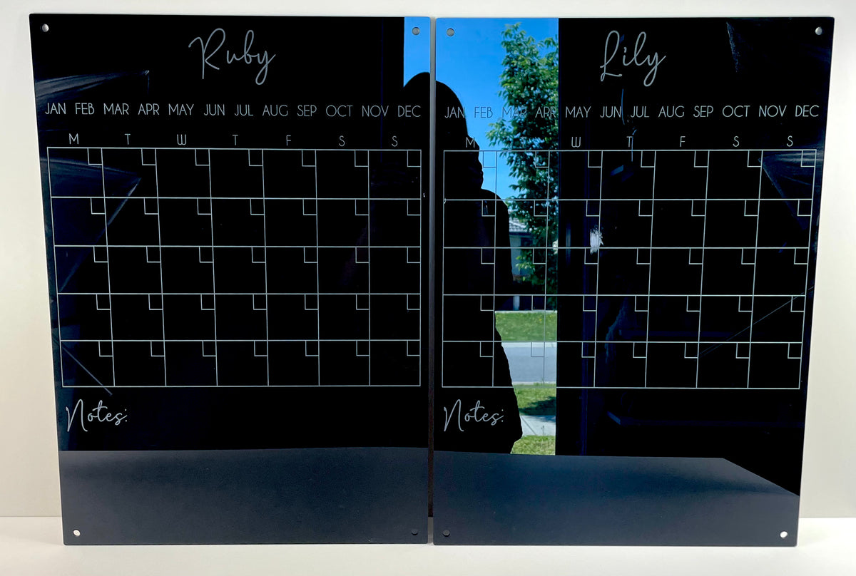 Black acrylic planner 