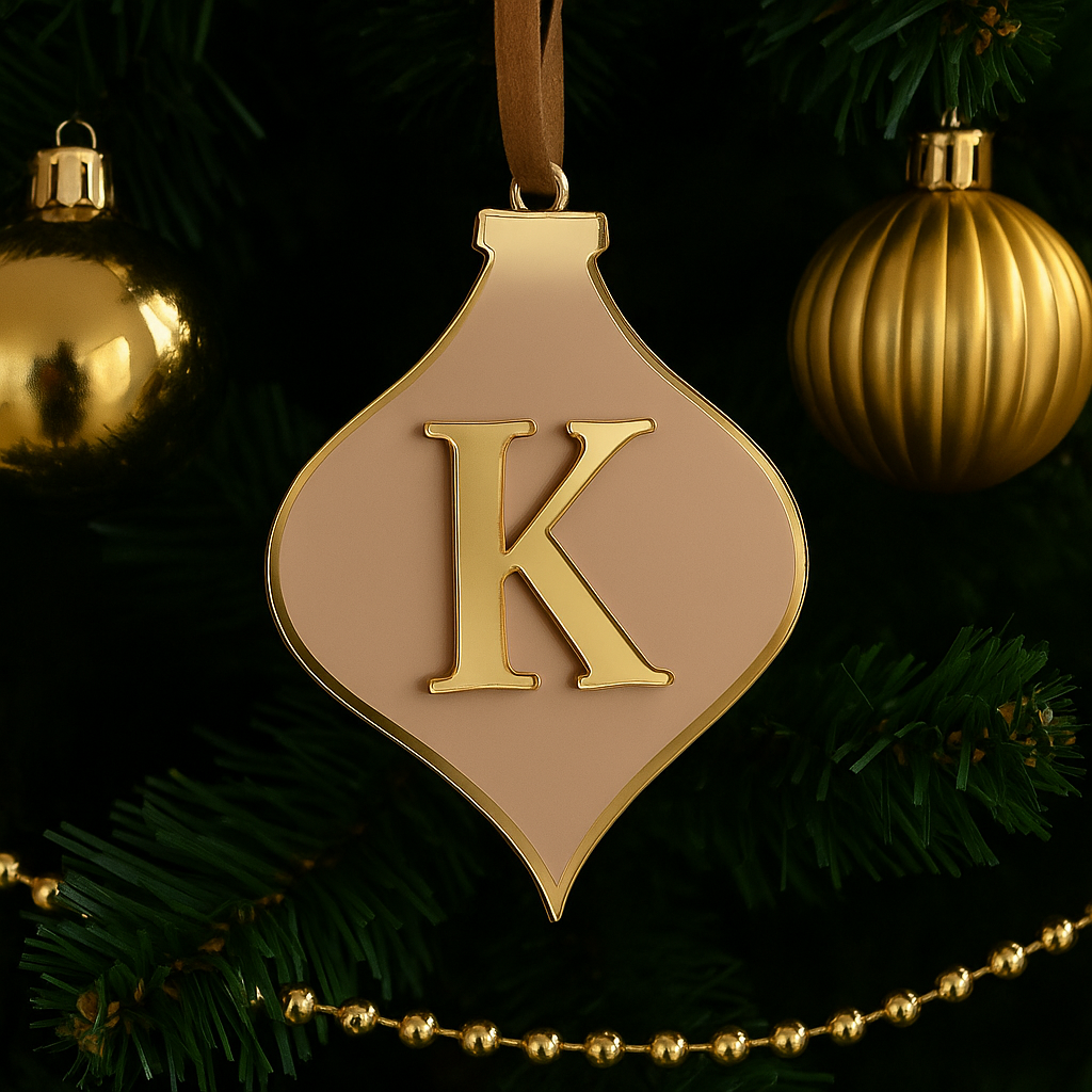 Initial Christmas ornament 